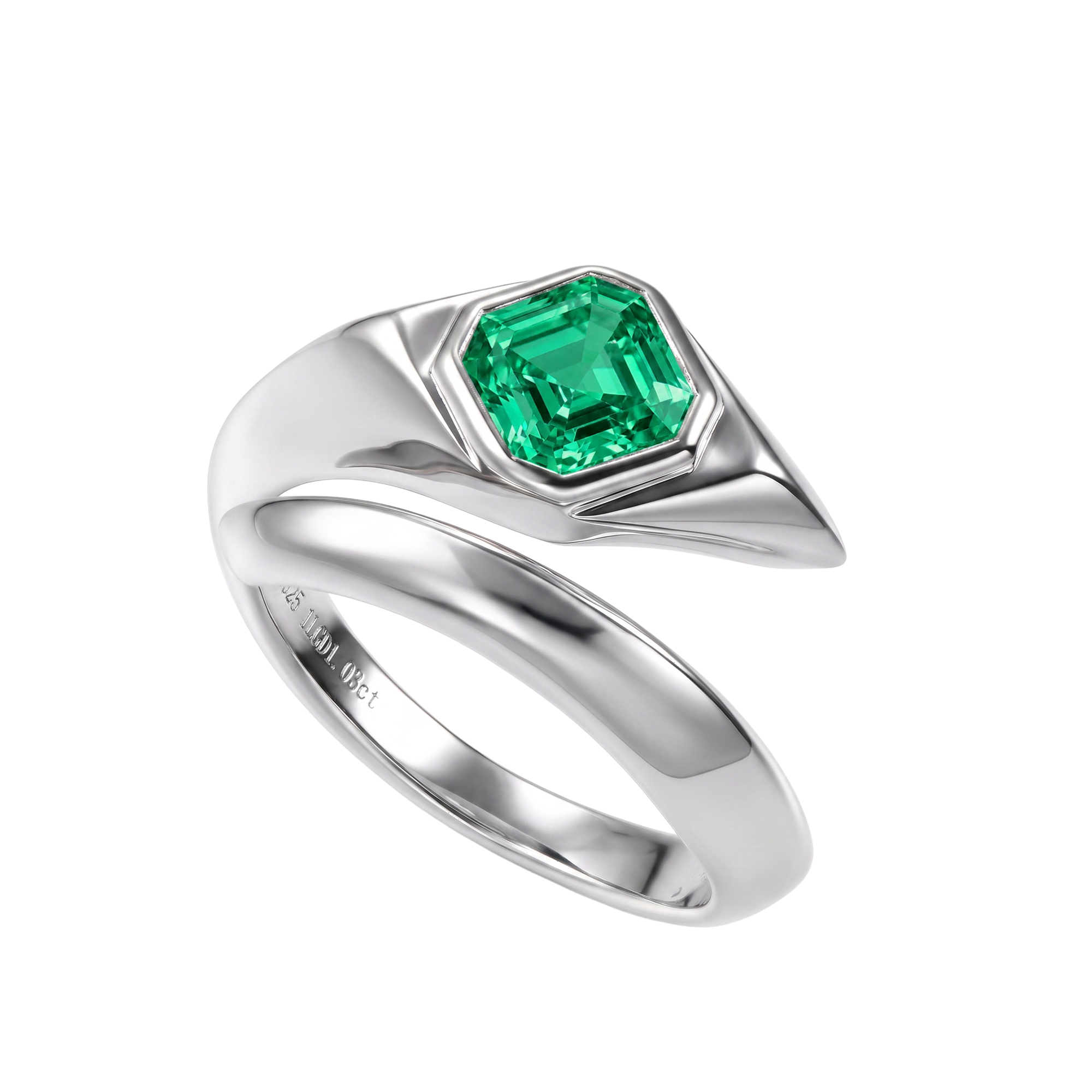Supernova double ring with emerald - Supernova double ring with emerald - The Future Rocks - 1