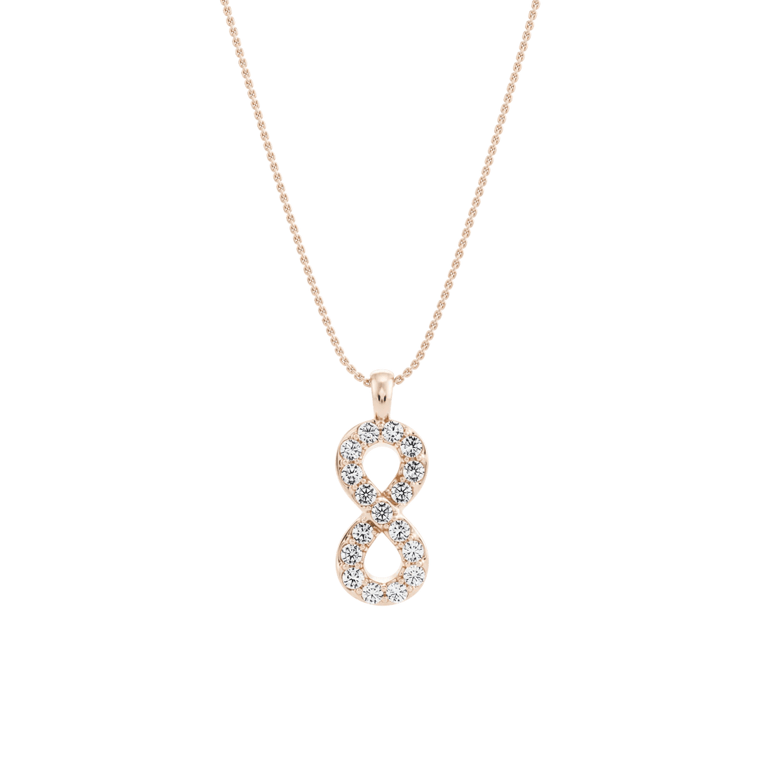 Sailor knot pendant necklace - Diamond Infinity Pendant Necklace - The Future Rocks - 5