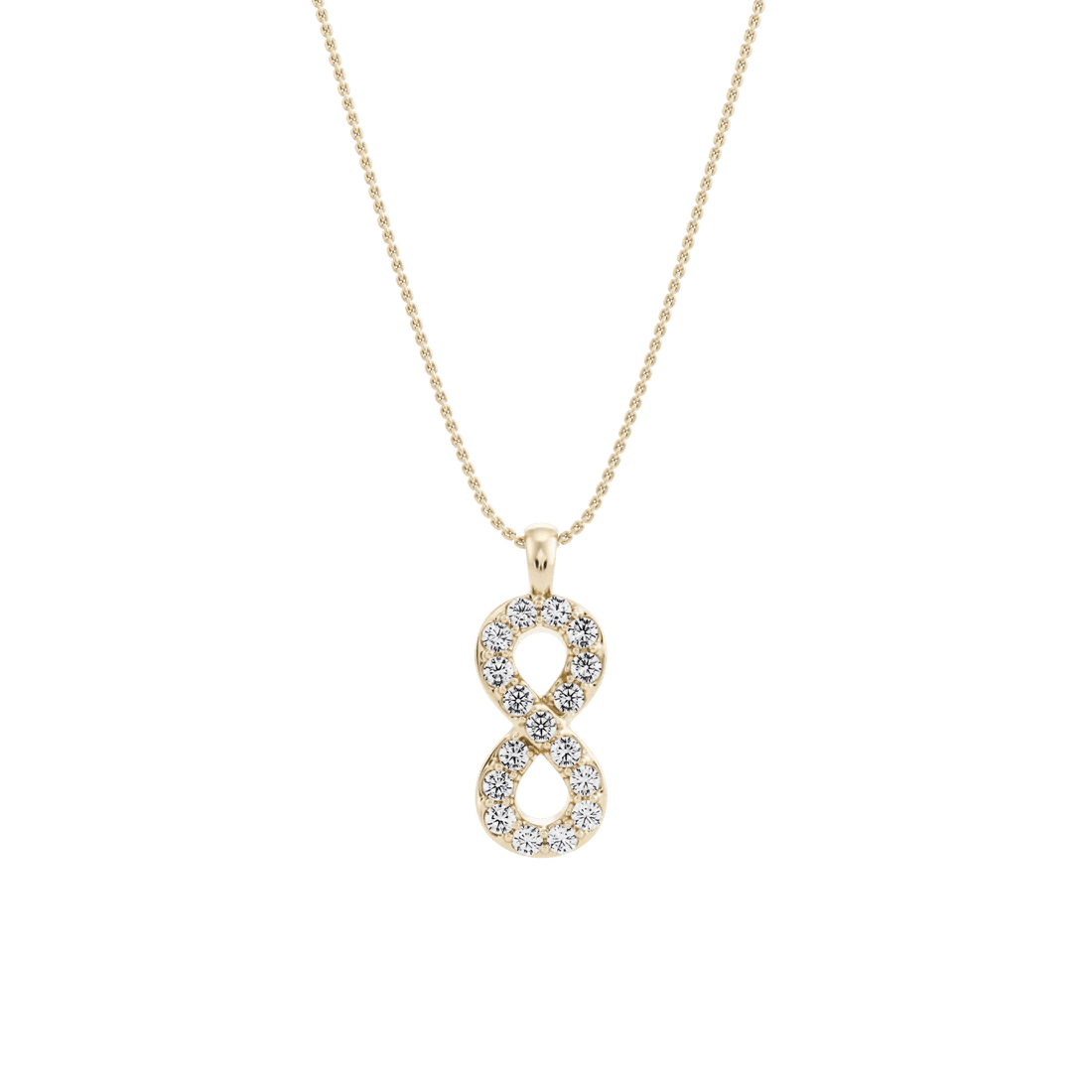 Sailor knot pendant necklace - Diamond Infinity Pendant Necklace - The Future Rocks - 1