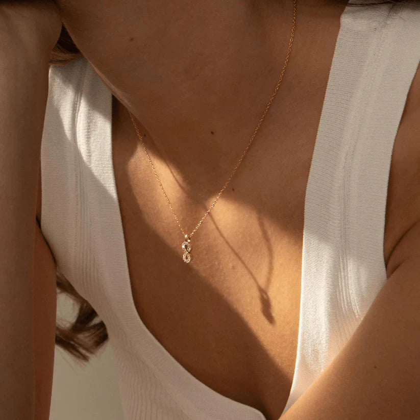 Sailor knot pendant necklace - Diamond Infinity Pendant Necklace - The Future Rocks - 4