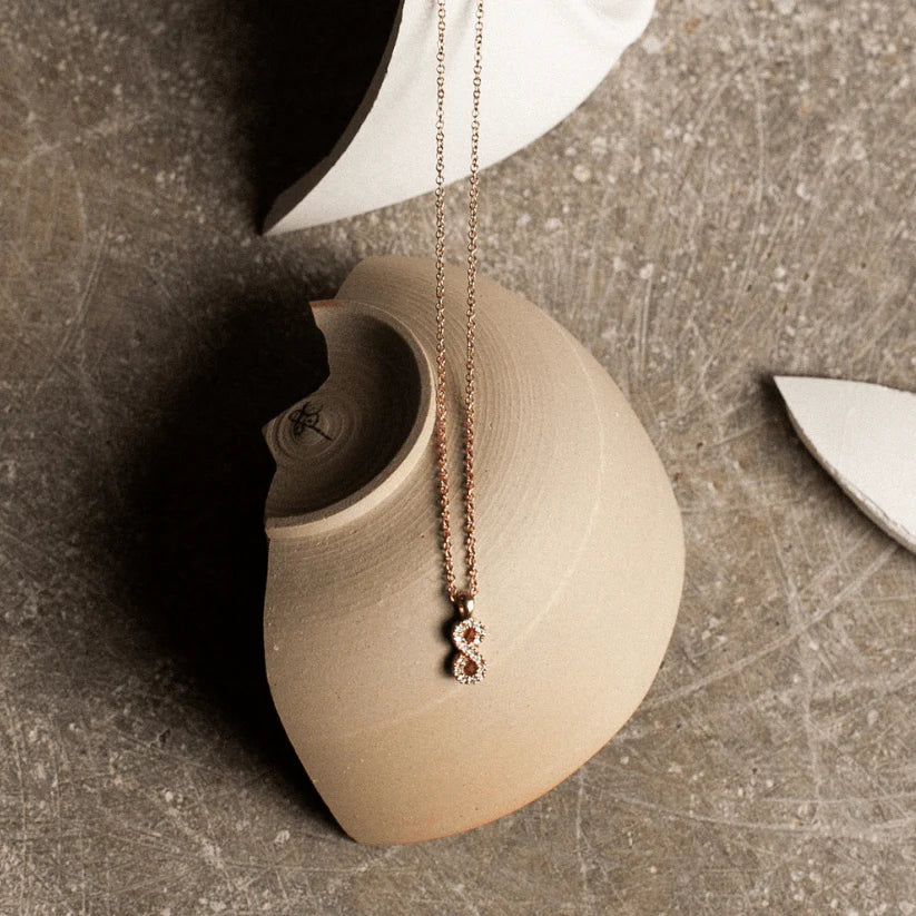Sailor knot pendant necklace - Diamond Infinity Pendant Necklace - The Future Rocks - 6