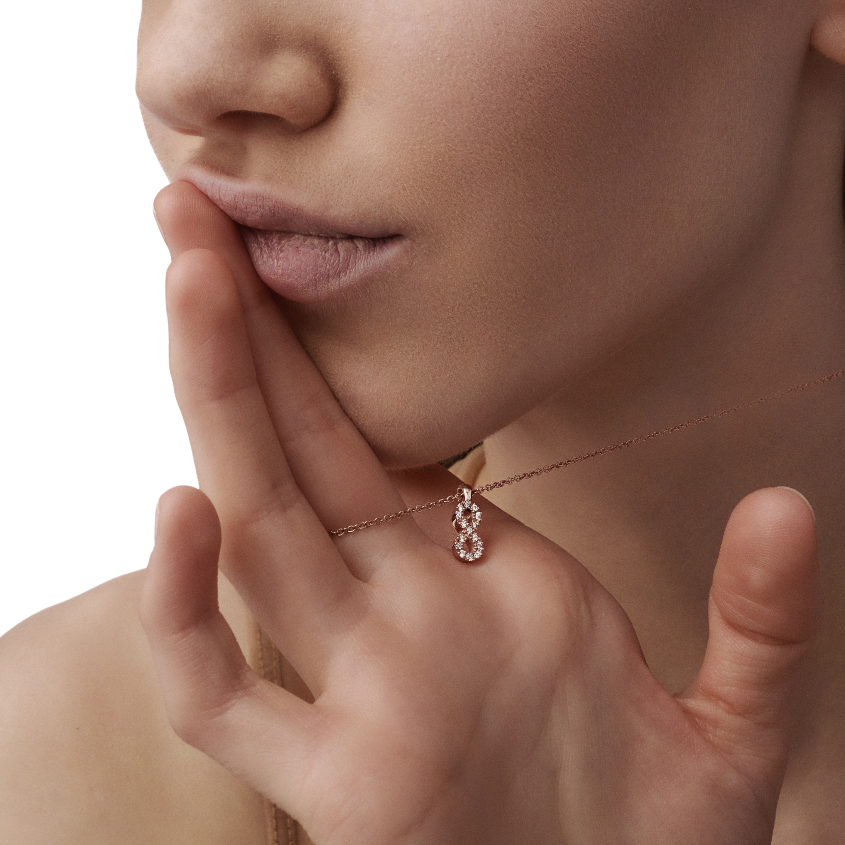 Sailor knot pendant necklace - Diamond Infinity Pendant Necklace - The Future Rocks - 2