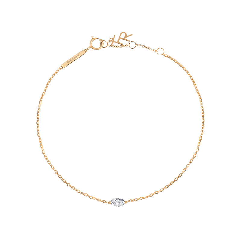 Saturn solitaire bracelet 0.2ct - Marquise Cut Lab-Grown Solitaire Diamond Bracelet - The Future Rocks - 1