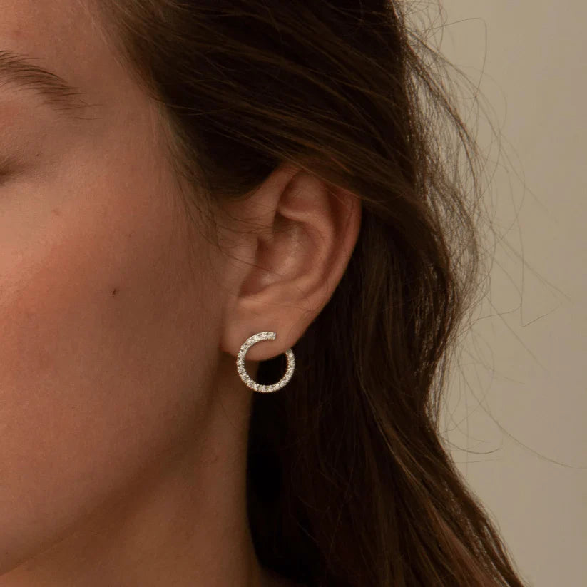 Selene earrings - Selene Lab-Grown Diamond Hoop Earrings - The Future Rocks - 2