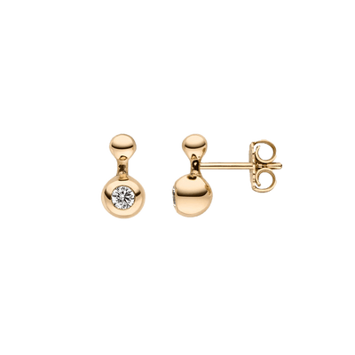 Sphere stud earrings - 18K Sphere Gold Studs - The Future Rocks - 1