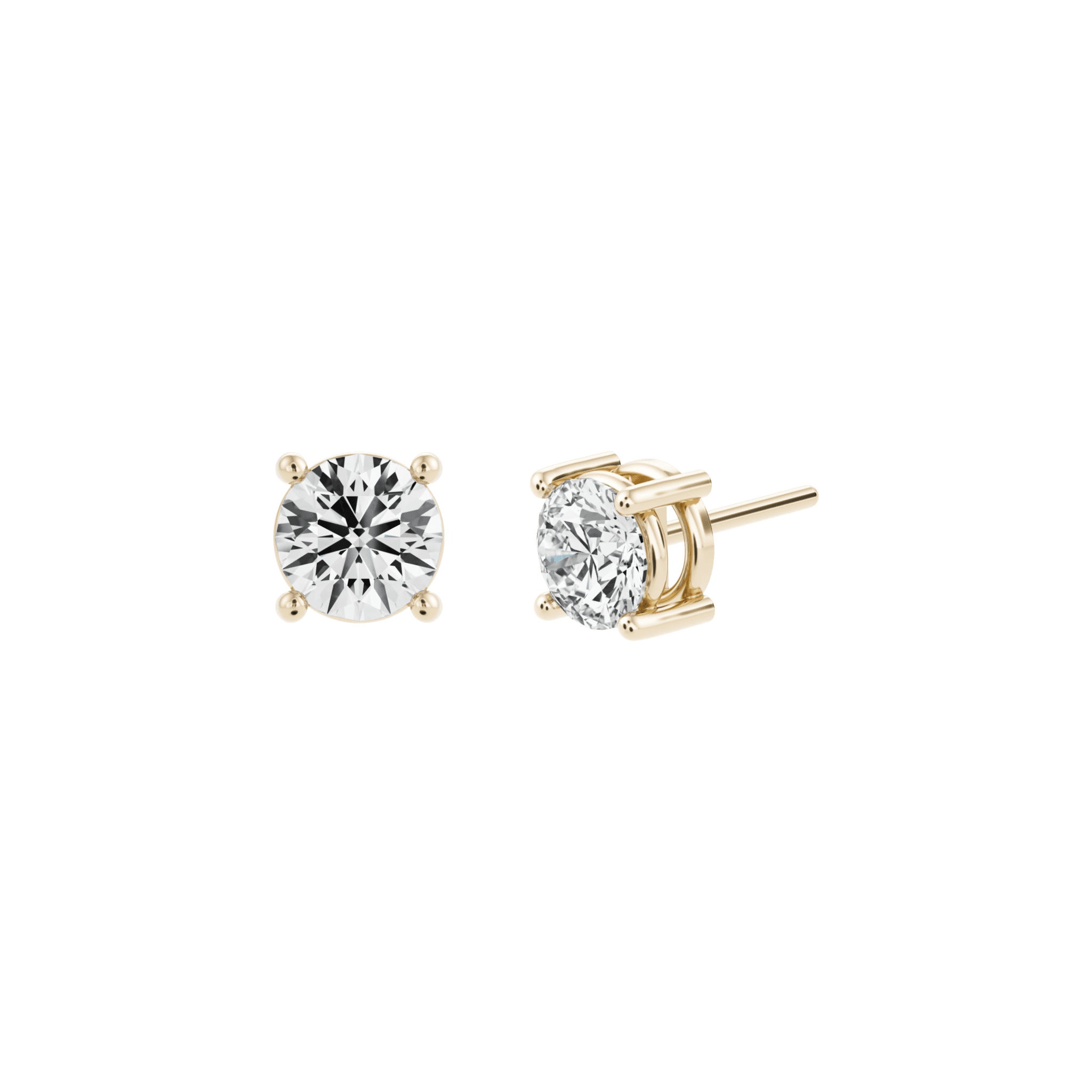Sumin earrings - Round Diamond Stud Earrings -  The Future Rocks -    1