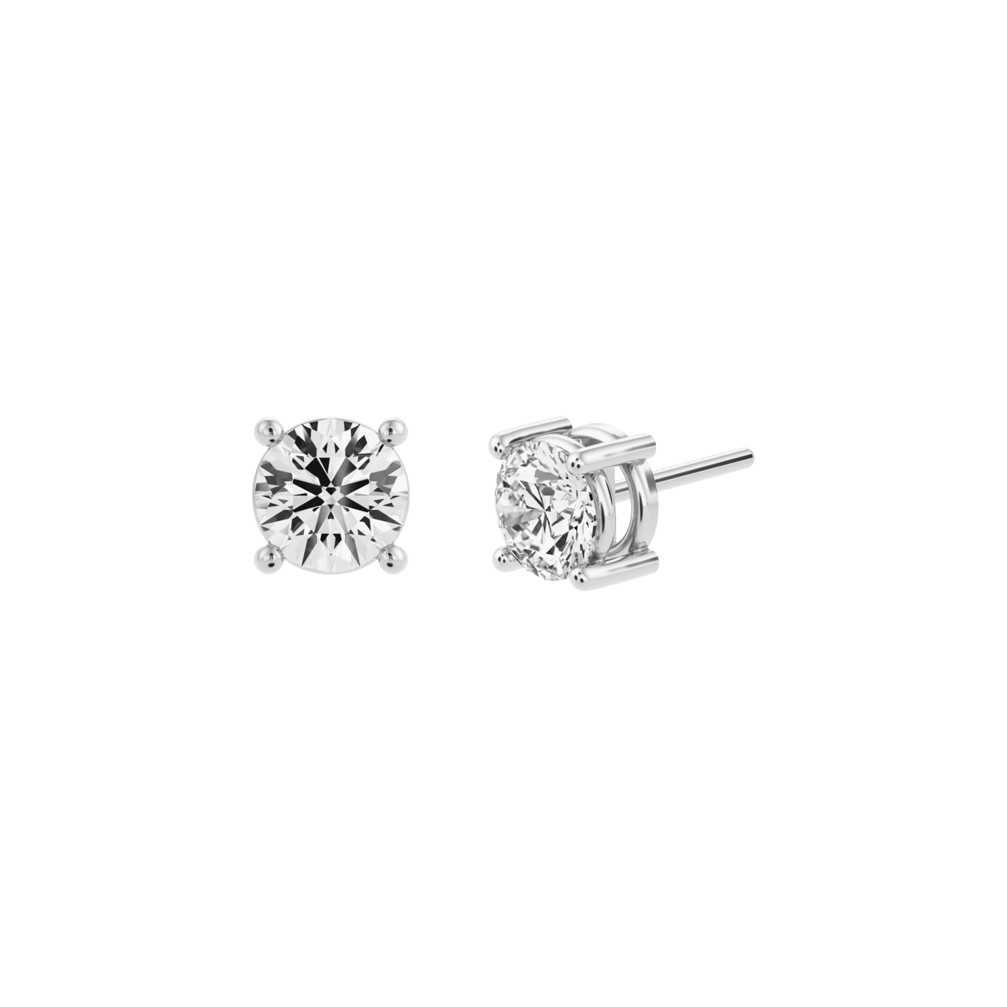 Sumin earrings - Round Diamond Stud Earrings - The Future Rocks - 3