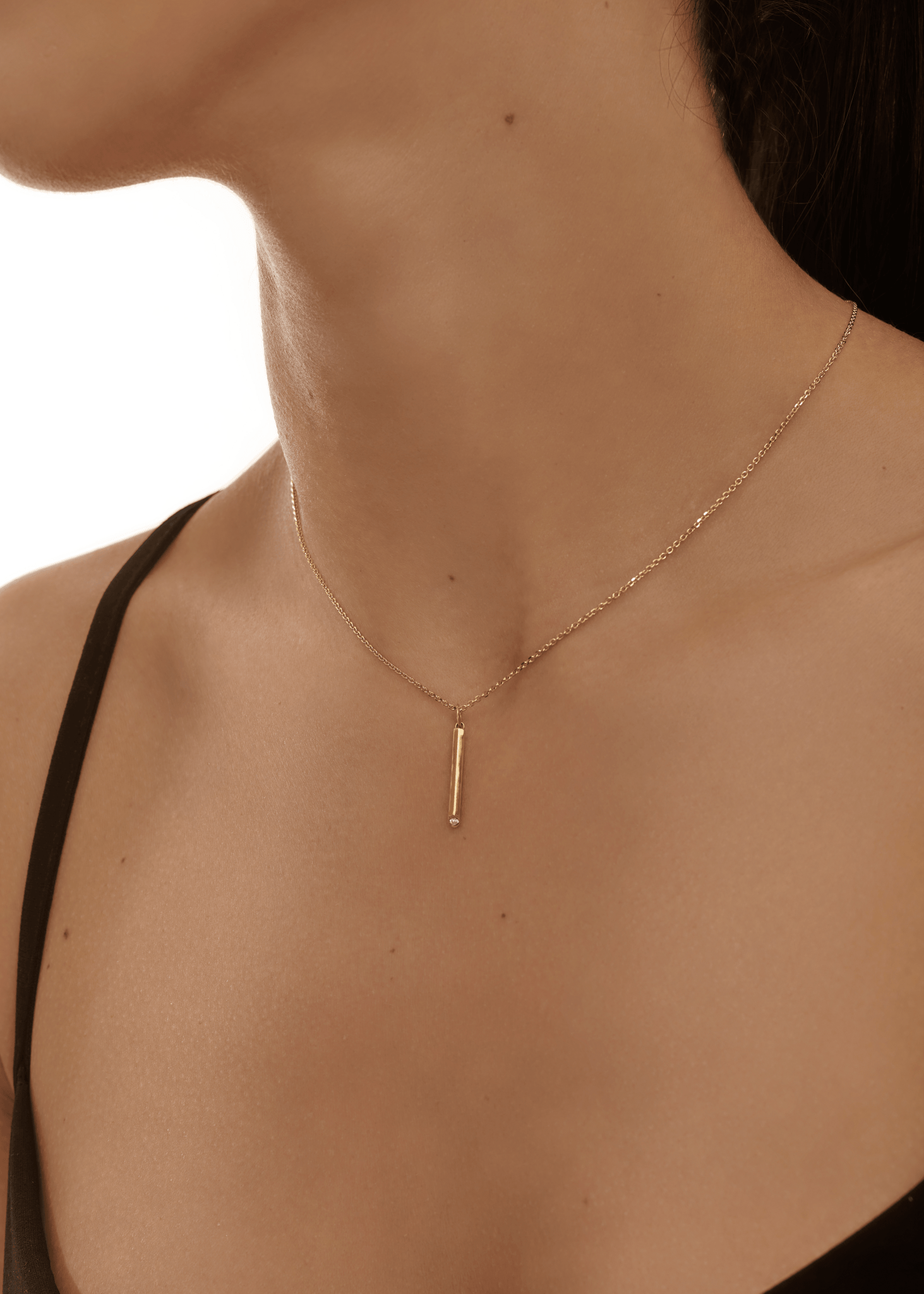 Sunbeam pendant necklace - Sunbeam Gold Bar Pendant Necklace - The Future Rocks - 4