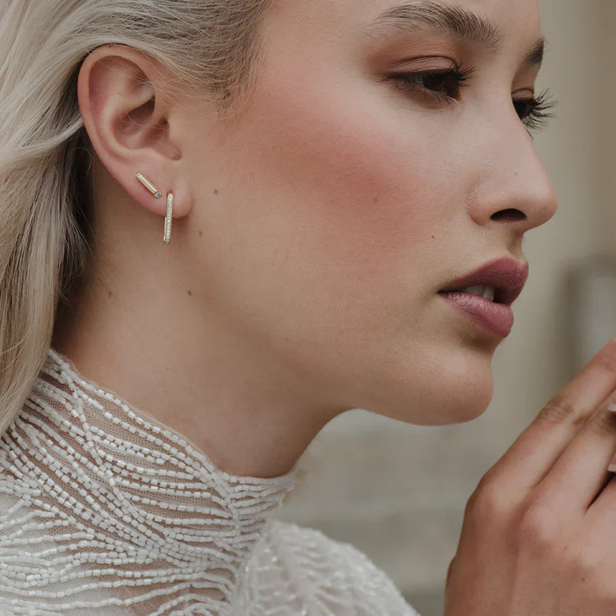 Sunbeam earrings - Sunbeam Gold Bar Earrings - The Future Rocks - 3