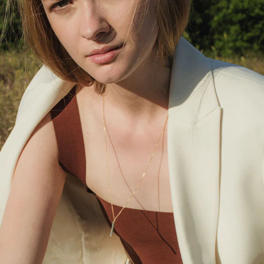 Sunbeam pendant necklace - Sunbeam Gold Bar Pendant Necklace - The Future Rocks - 2