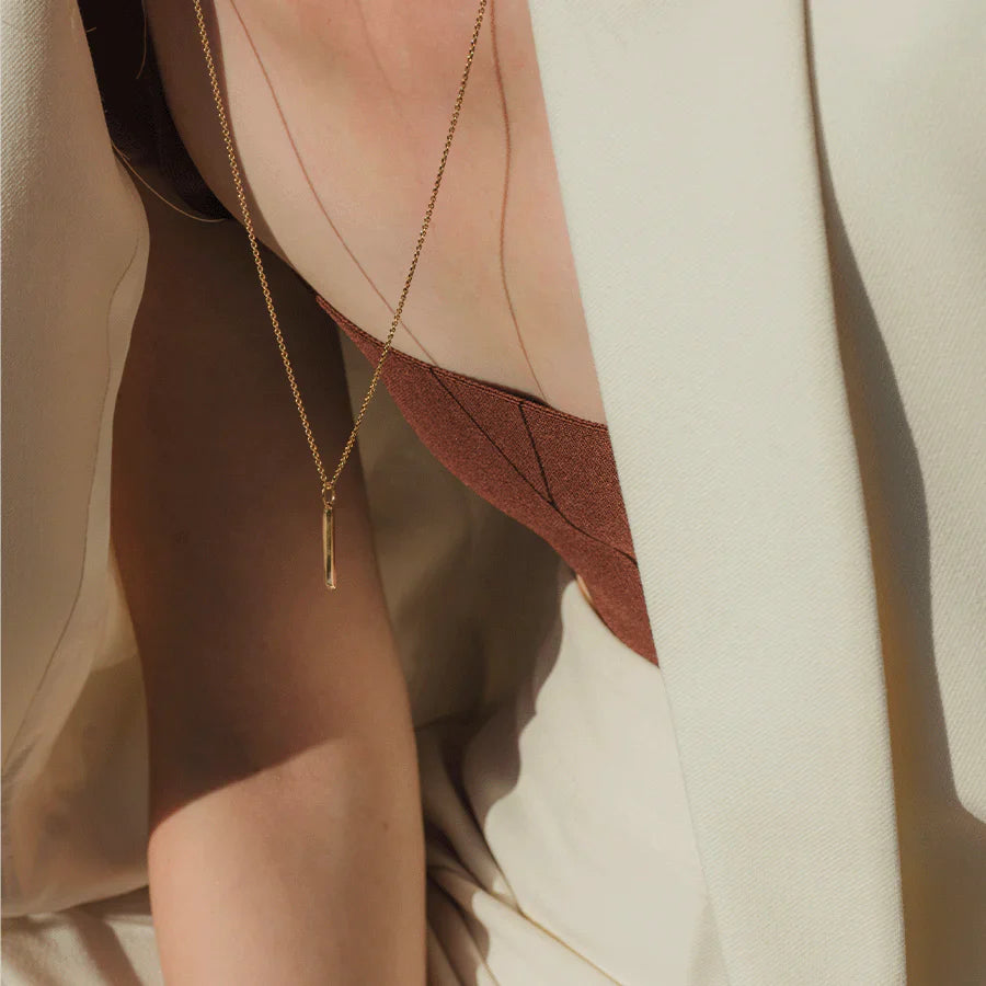 Sunbeam pendant necklace - Sunbeam Gold Bar Pendant Necklace - The Future Rocks - 3