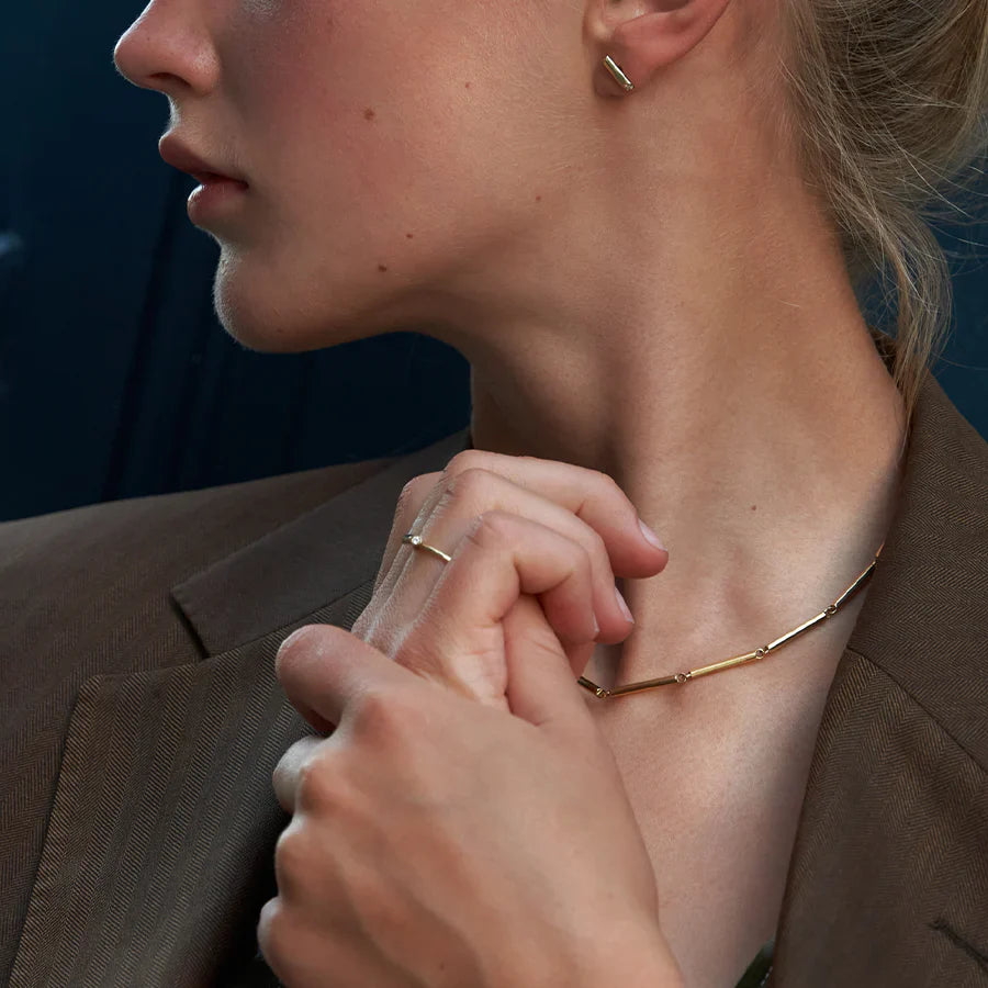 Sunray necklace - Sunray Gold Bar Chain Necklace - The Future Rocks - 2