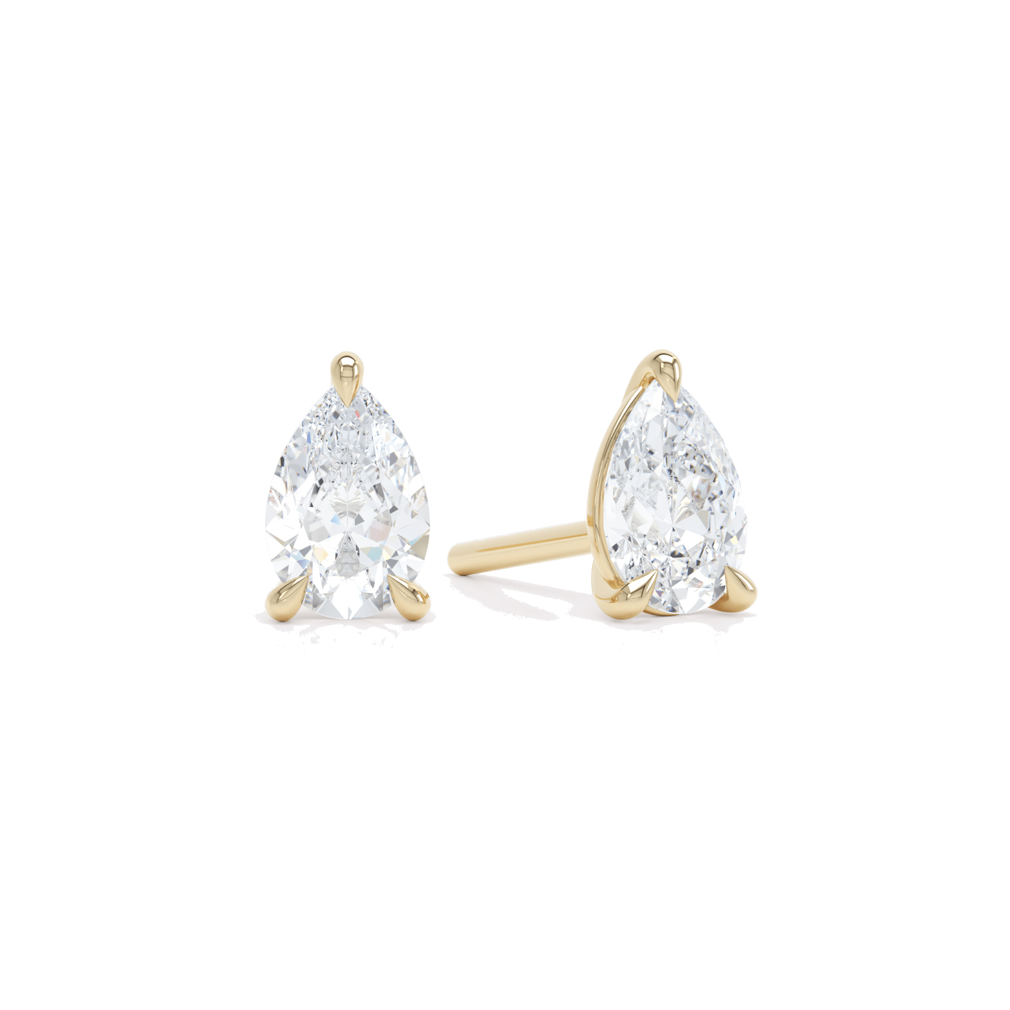 The pear stud - Pear Shaped Lab-Grown Diamond Stud Earrings -  The Future Rocks -    1