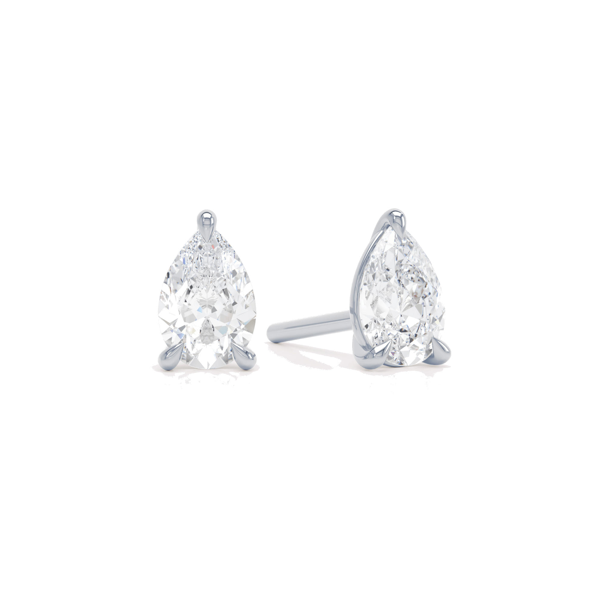 The pear stud - Pear Shaped Lab-Grown Diamond Stud Earrings - The Future Rocks - 4