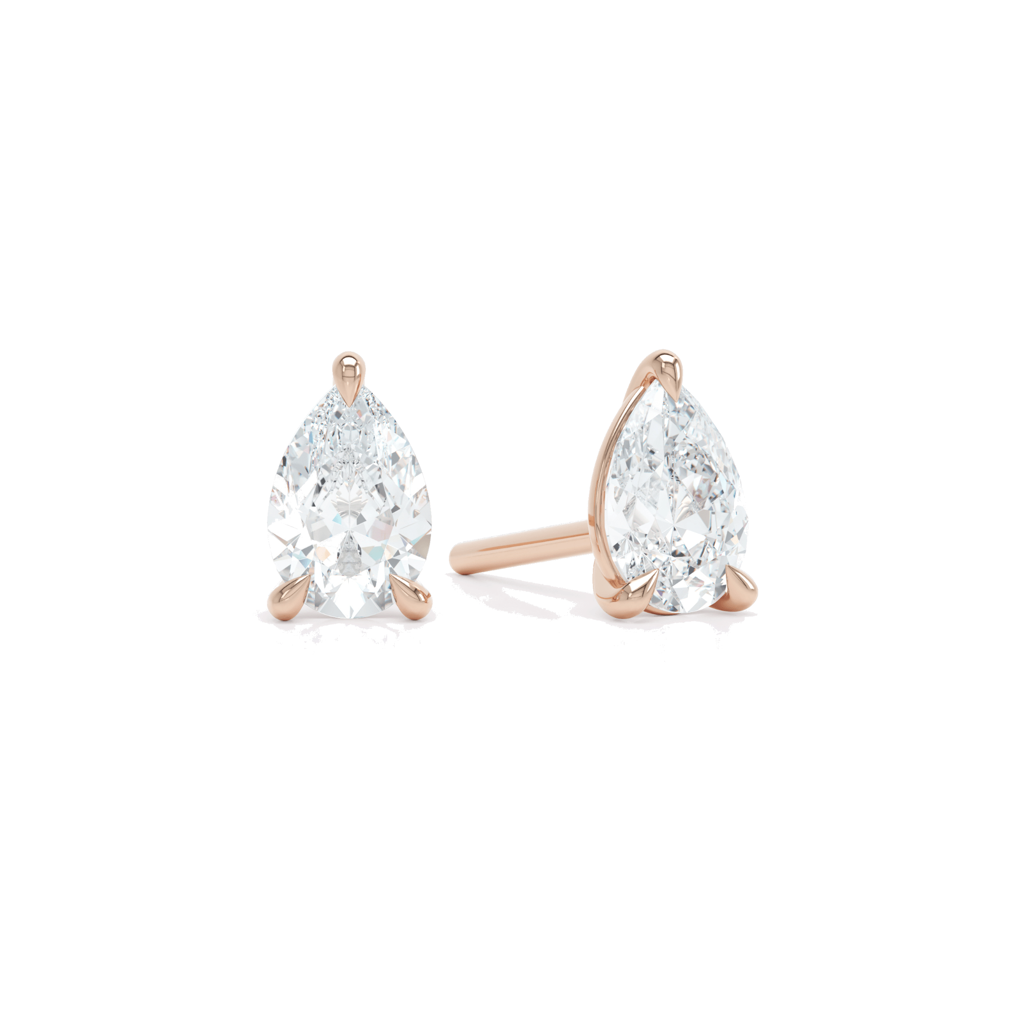 The pear stud - Pear Shaped Lab-Grown Diamond Stud Earrings -  The Future Rocks -    6
