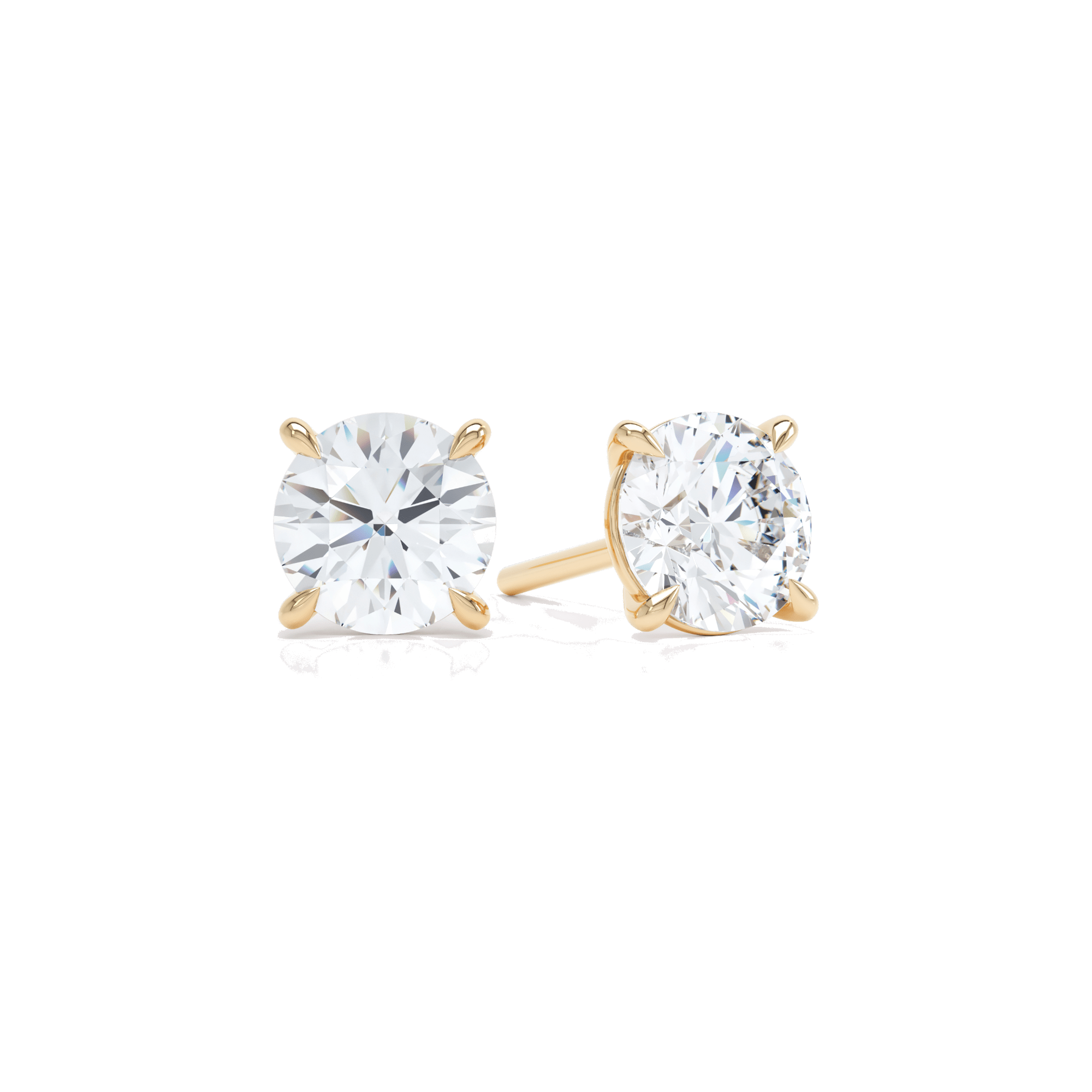 The round brilliant stud - Round Brilliant Diamond Stud Earrings - The Future Rocks - 1