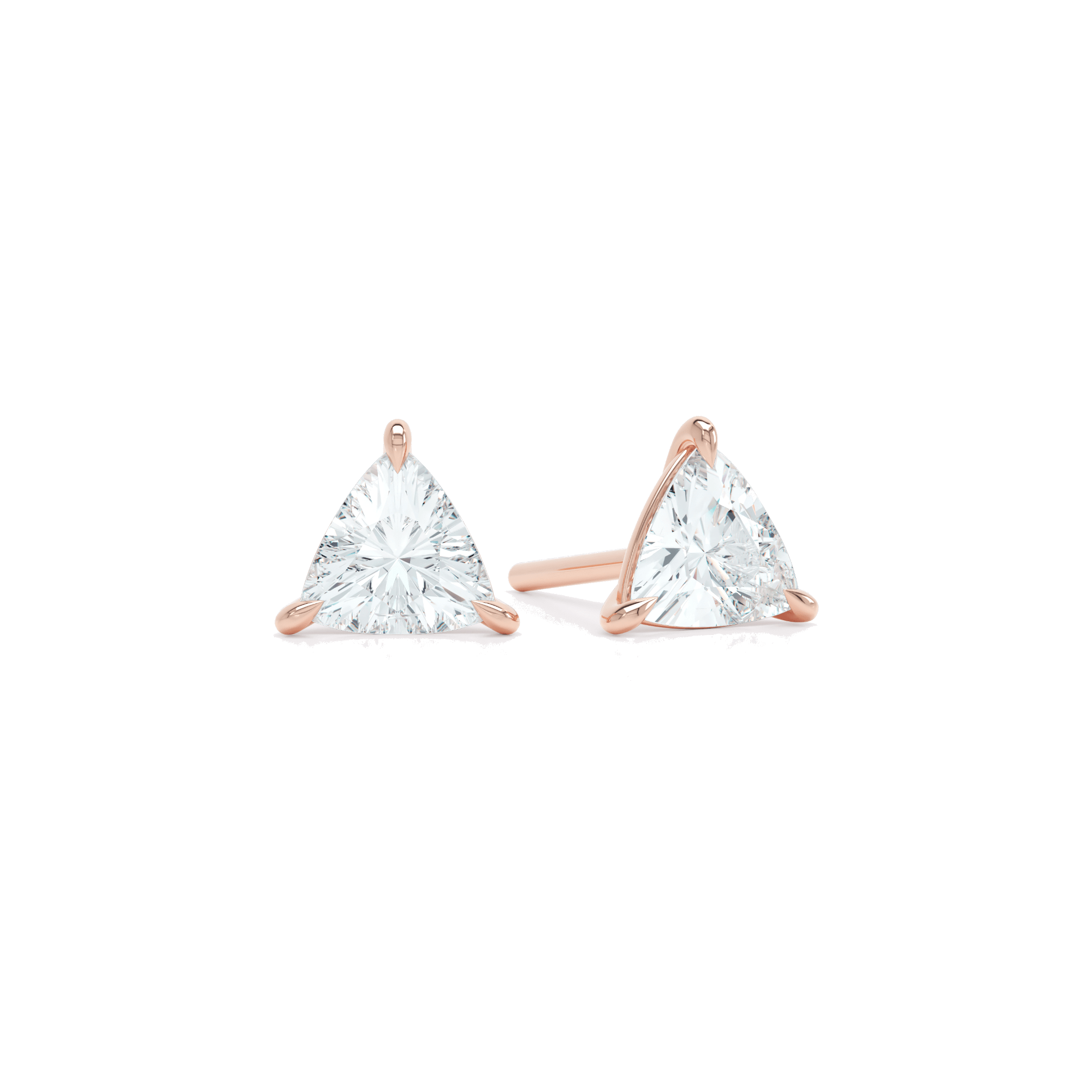 The trillion stud - Trillion Cut Lab-Grown Diamond Stud Earrings - The Future Rocks - 5