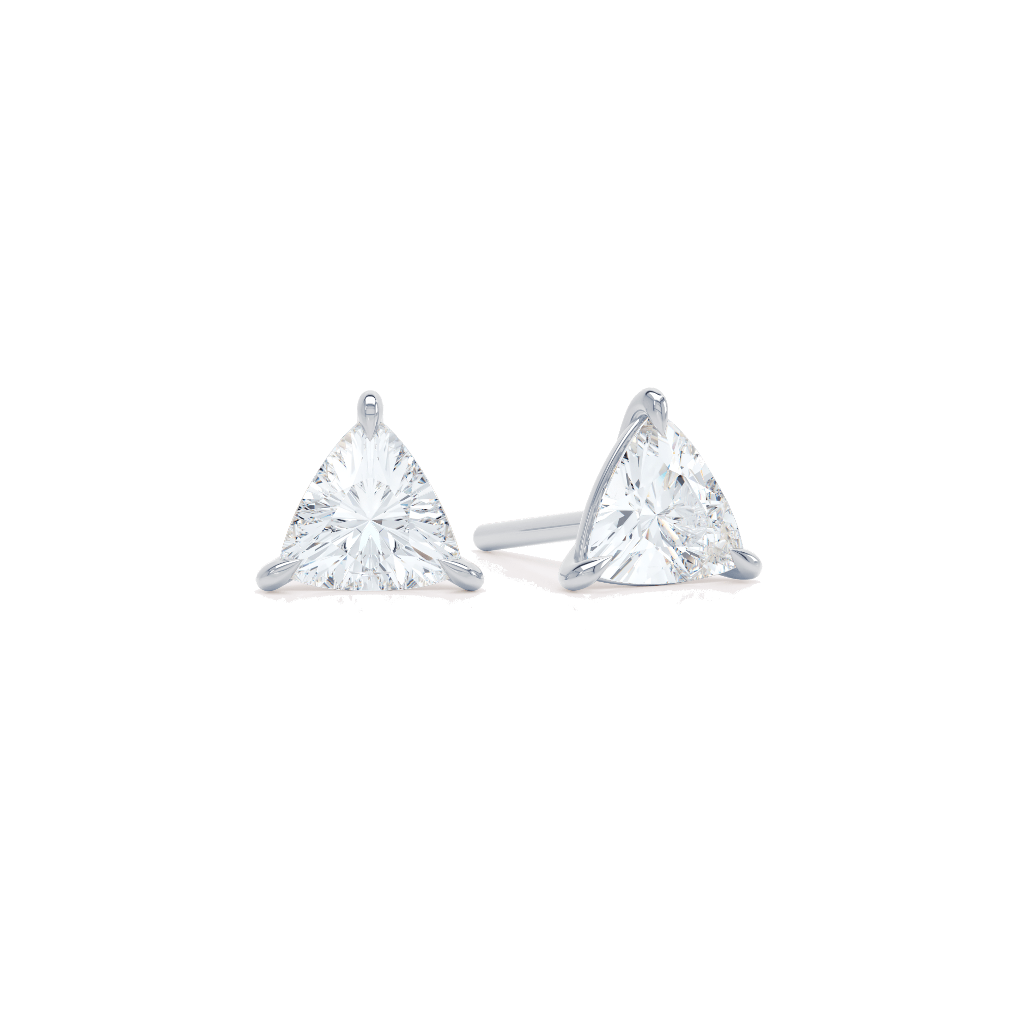 The trillion stud - Trillion Cut Lab-Grown Diamond Stud Earrings - The Future Rocks - 3