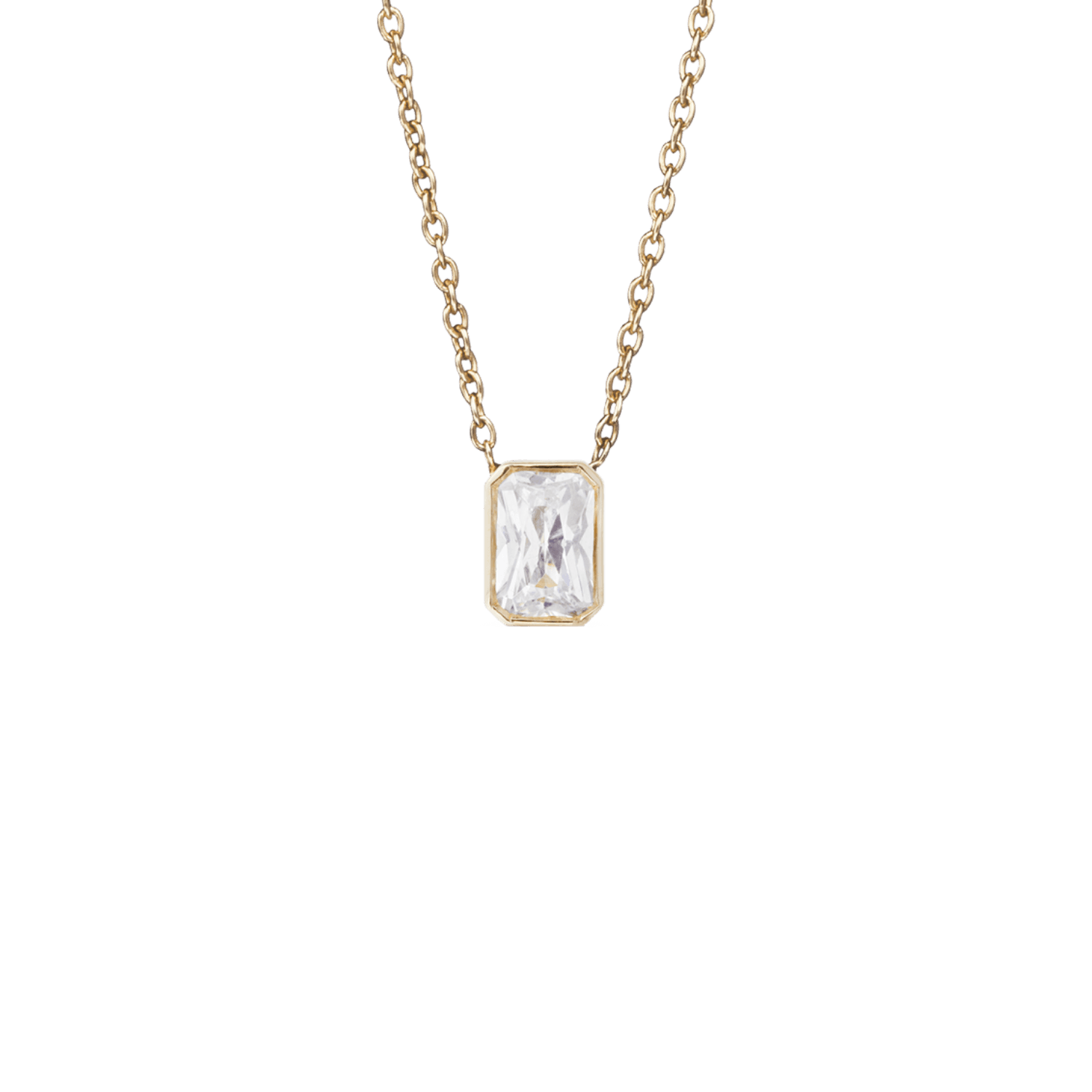 Thea solitaire necklace - Emerald Lab-Grown Diamond Solitaire Necklace - The Future Rocks - 1