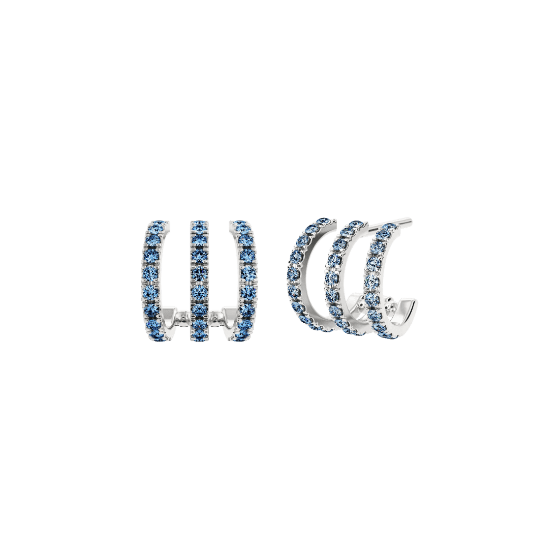 Tigris azul earrings - Tigris Lab-Grown Blue Diamond Earrings - The Future Rocks - 1