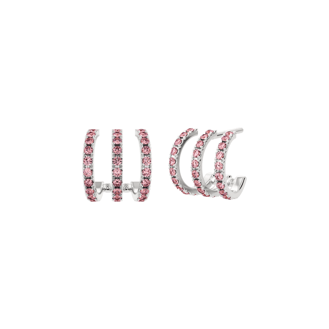 Tigris rosa earrings - Tigris Lab-Grown Pink Diamond Earrings - The Future Rocks - 1