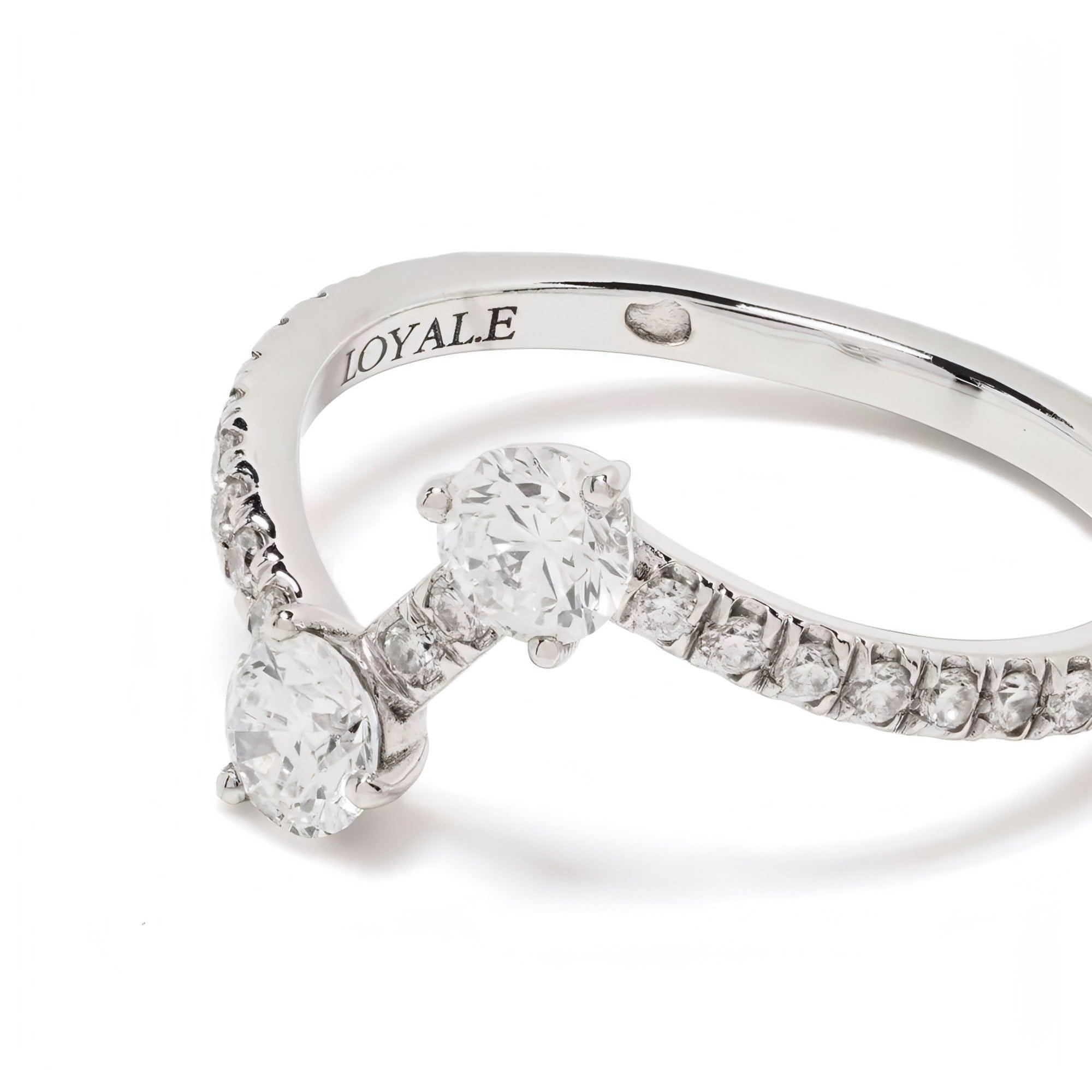 Toi+Moi pavée ring I - Toi et Moi Diamond Pavé Ring I - The Future Rocks - 5