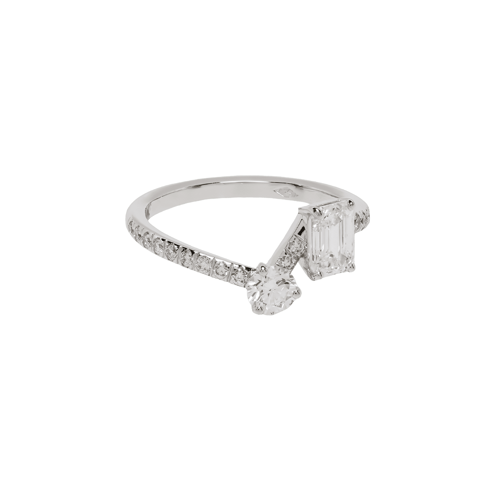 Toi+Moi pavée ring II - Toi et Moi Diamond Pavé Ring II - The Future Rocks - 1