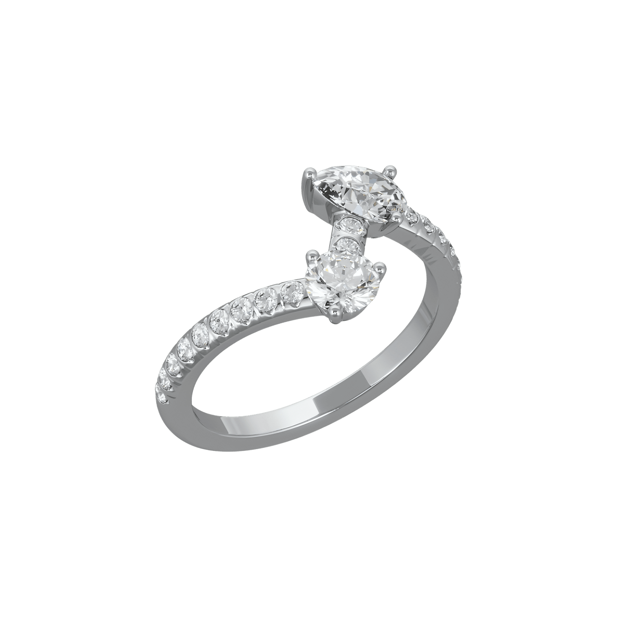 Toi+Moi pavée ring III - Toi et Moi Diamond Pavé Ring III - The Future Rocks - 4