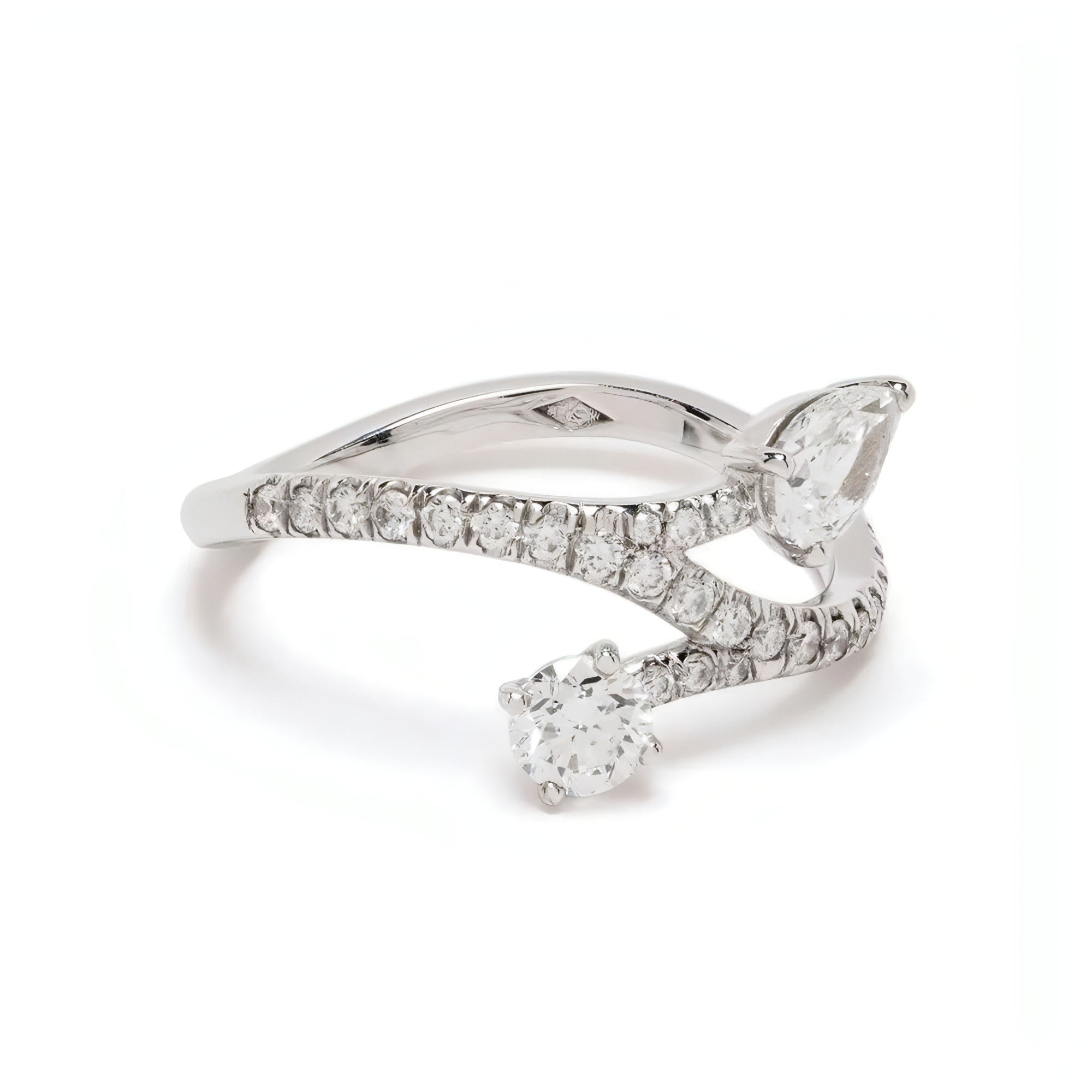 Toi+Moi toujours pavée ring - Toi et Moi Toujours Diamond Pavé Ring - The Future Rocks - 4