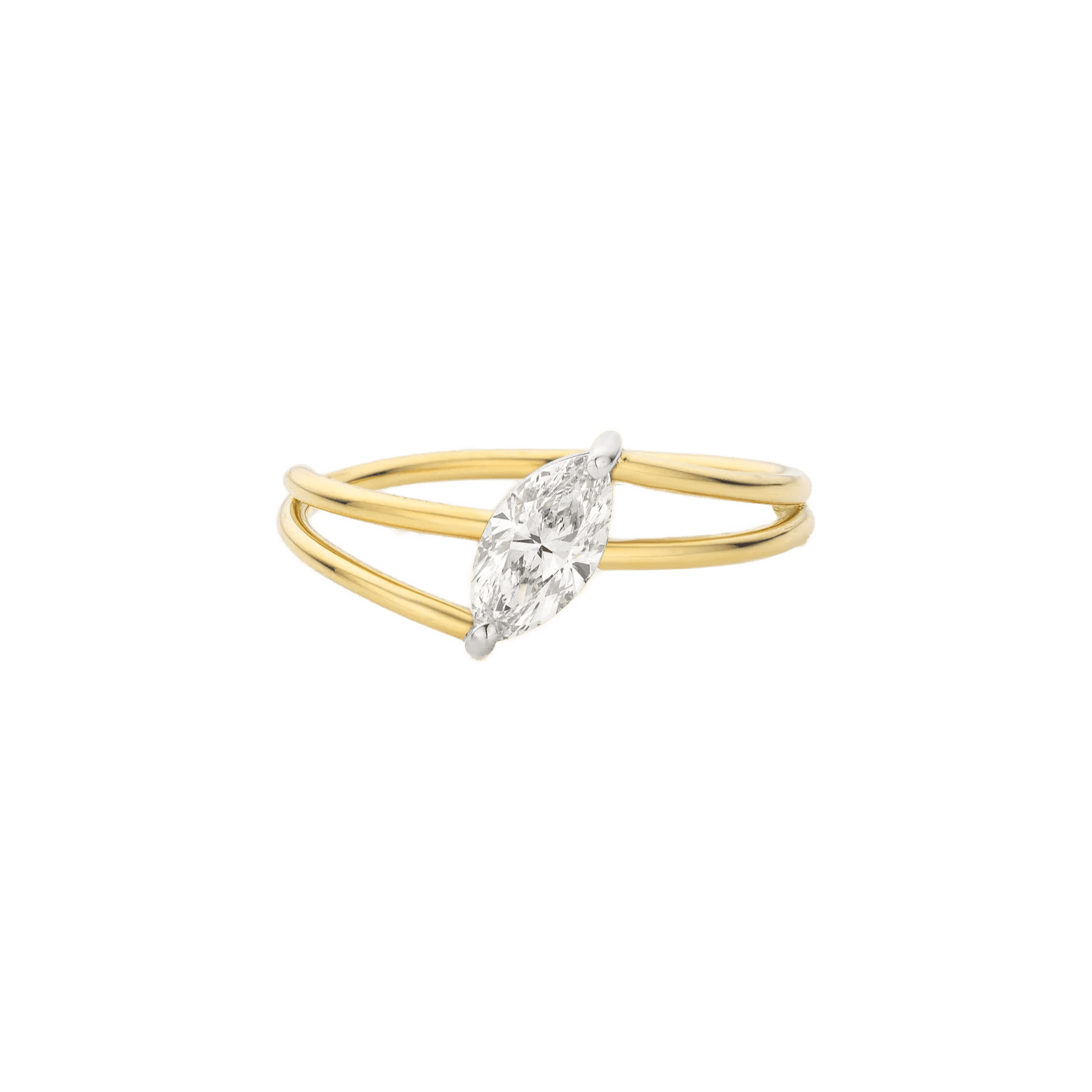 Twister ring - Half Carat Marquise Cut Diamond Twister Ring - The Future Rocks - 1