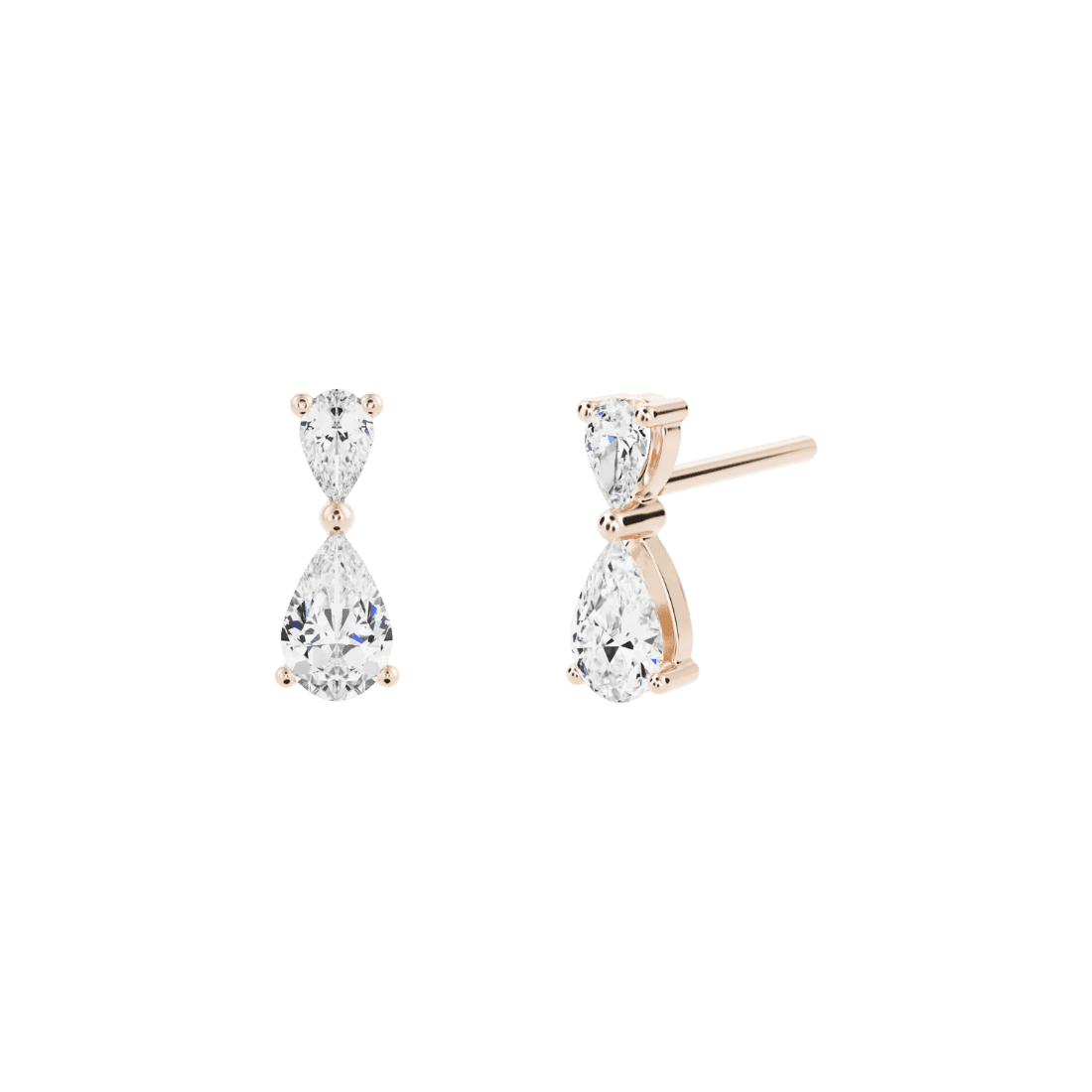 Vintage drop earrings - Pear Shaped Diamond Vintage Drop Earrings - The Future Rocks - 4