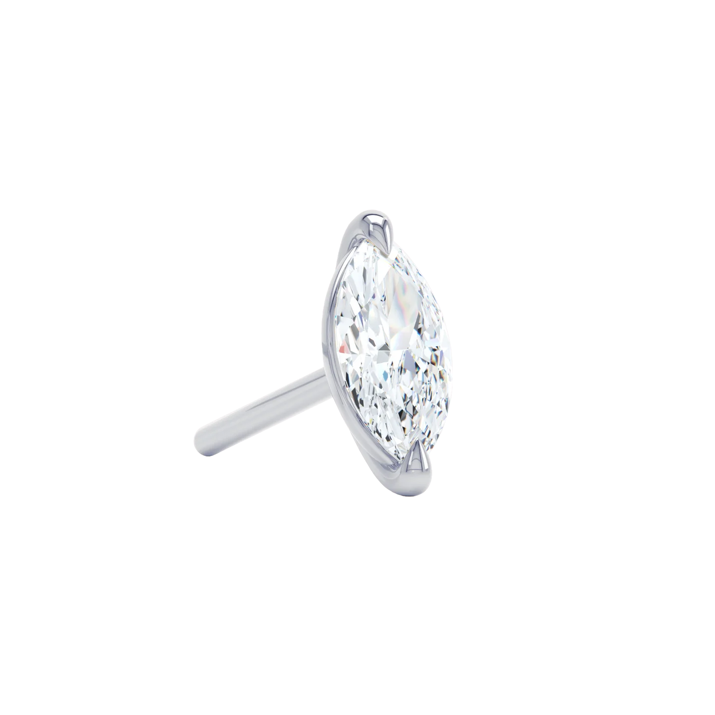 The marquise stud - Marquise Cut Lab-Grown Diamond Stud Earrings - The Future Rocks - 4
