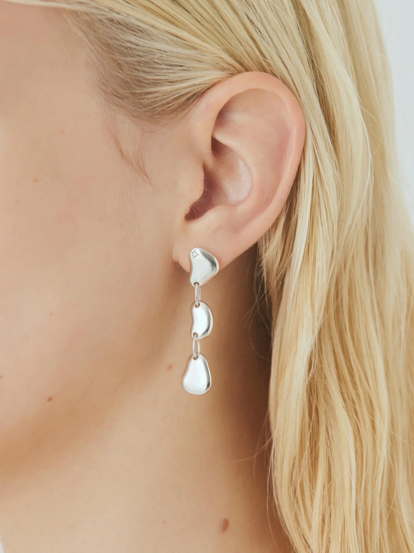 Water asymmetry earrings - Water Asymmetry Sterling Silver Earrings -  The Future Rocks -    2