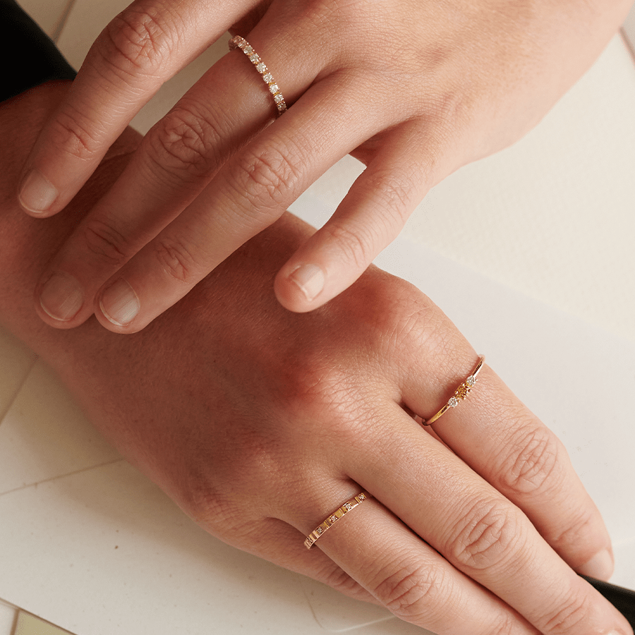 Wilderness trilogie ring - Lab-Grown Diamond Trilogie Ring - The Future Rocks - 4