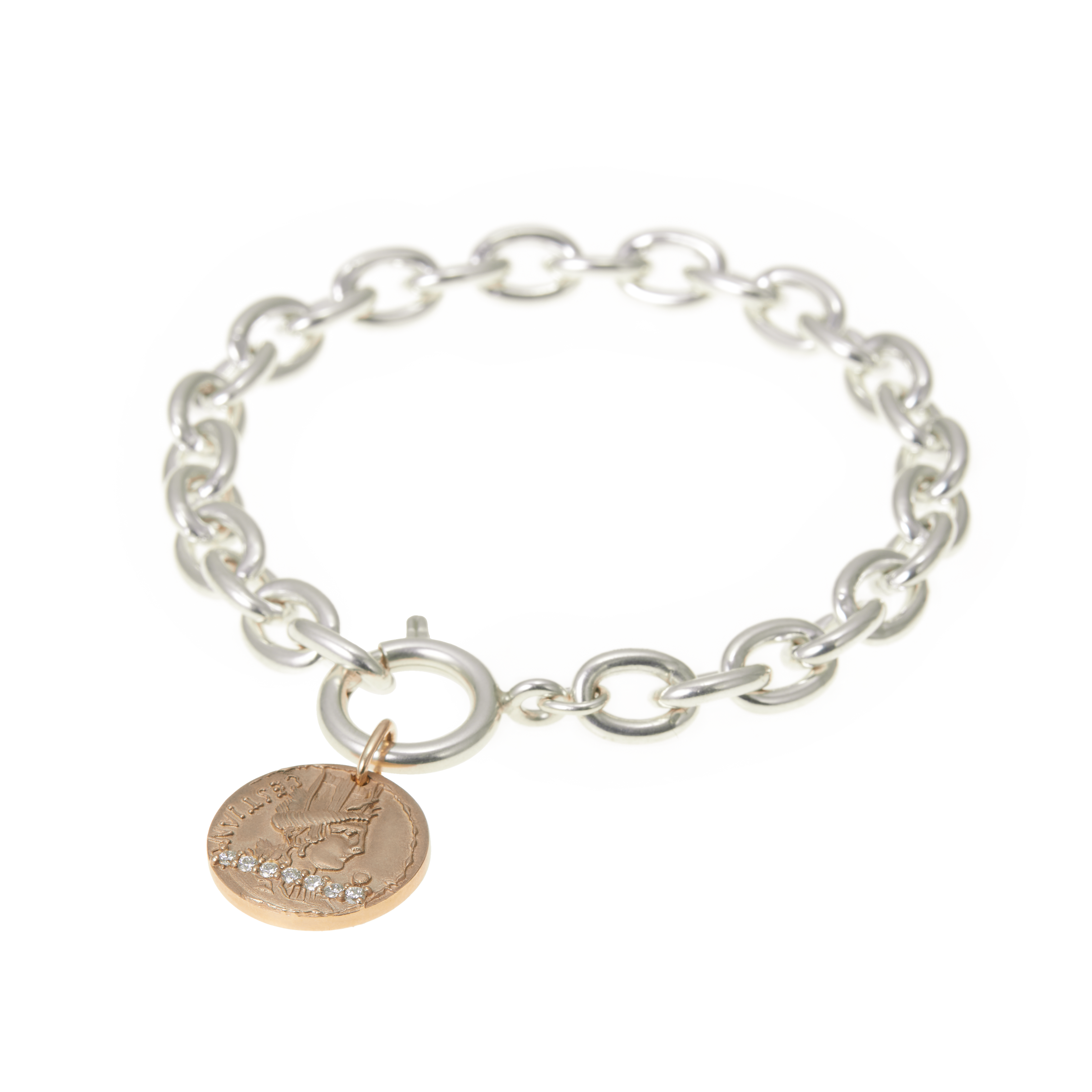 Coins chain bracelet - Silver Chain Bracelet -  The Future Rocks -    3