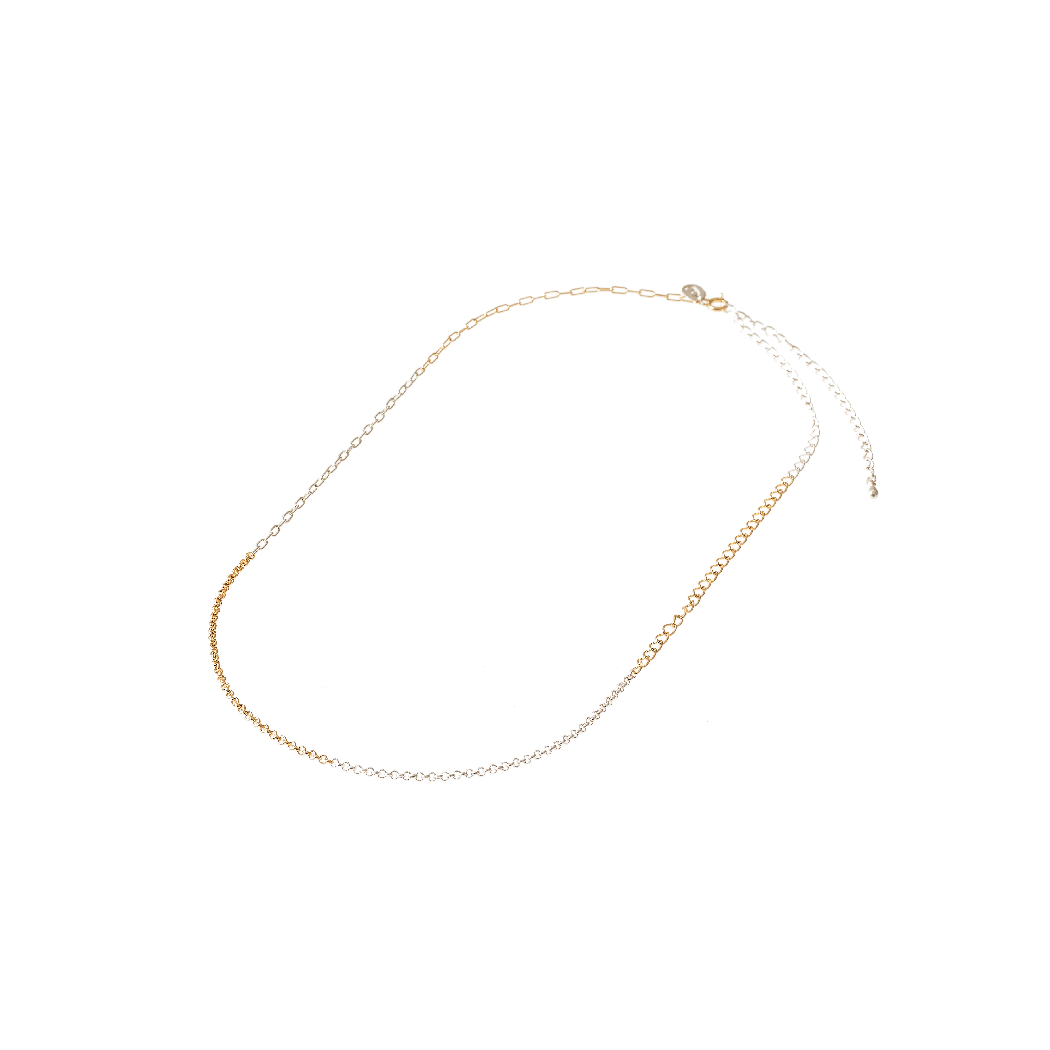 Mix chain necklace - Mixed Metal Chain Necklace -  The Future Rocks -    4