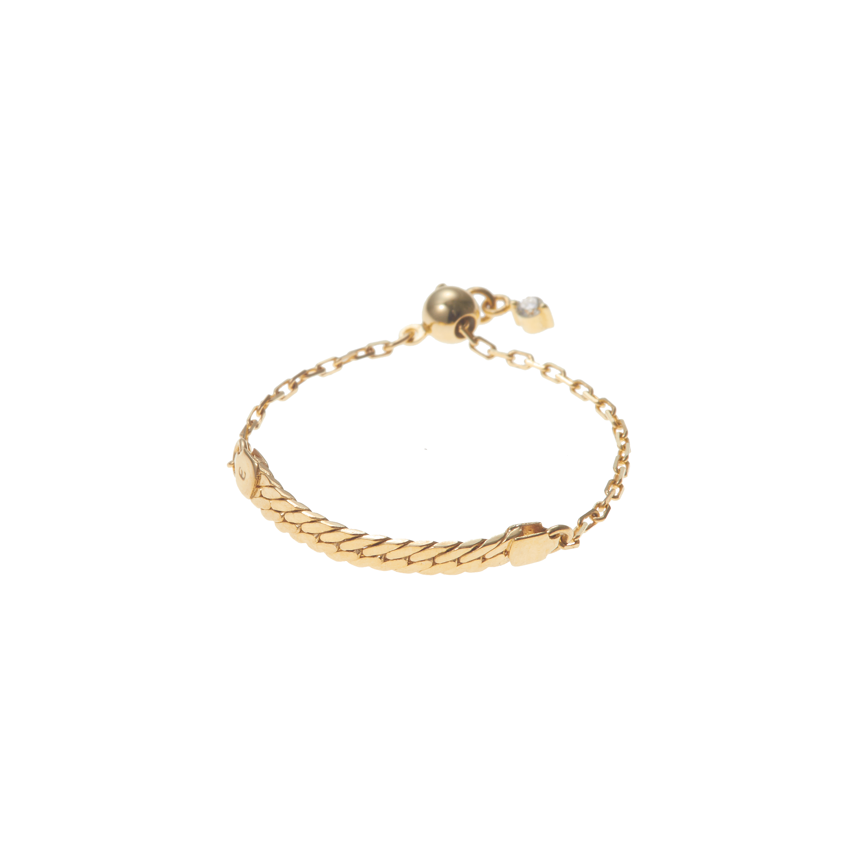 Herringbone chain ring - Herringbone Chain Ring -  The Future Rocks -    1