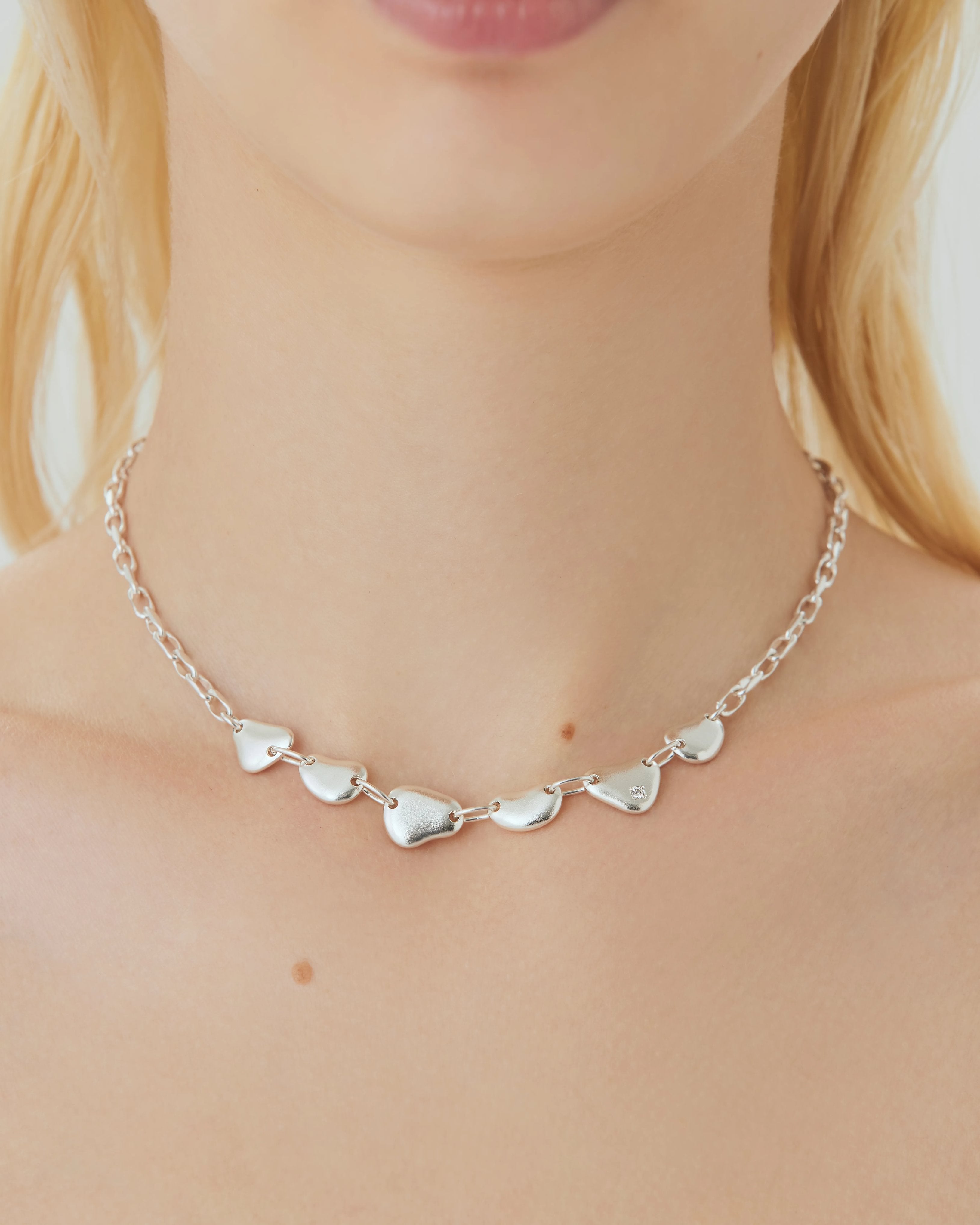 Water necklace - Water Sterling Silver Necklace -  The Future Rocks -    2