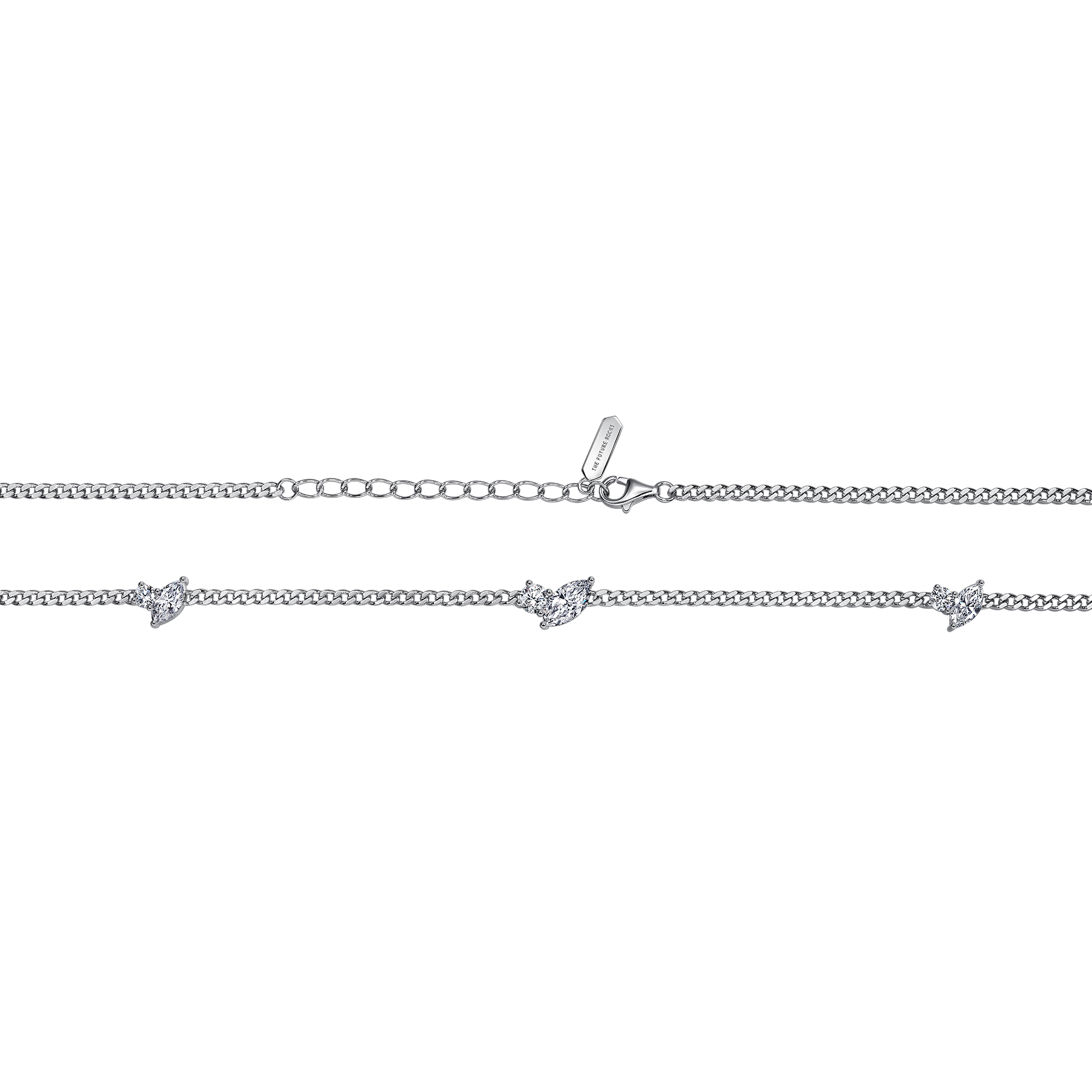  Clara curb-link necklace - Curb-Link Lab Diamond Necklace -  The Future Rocks -    5 