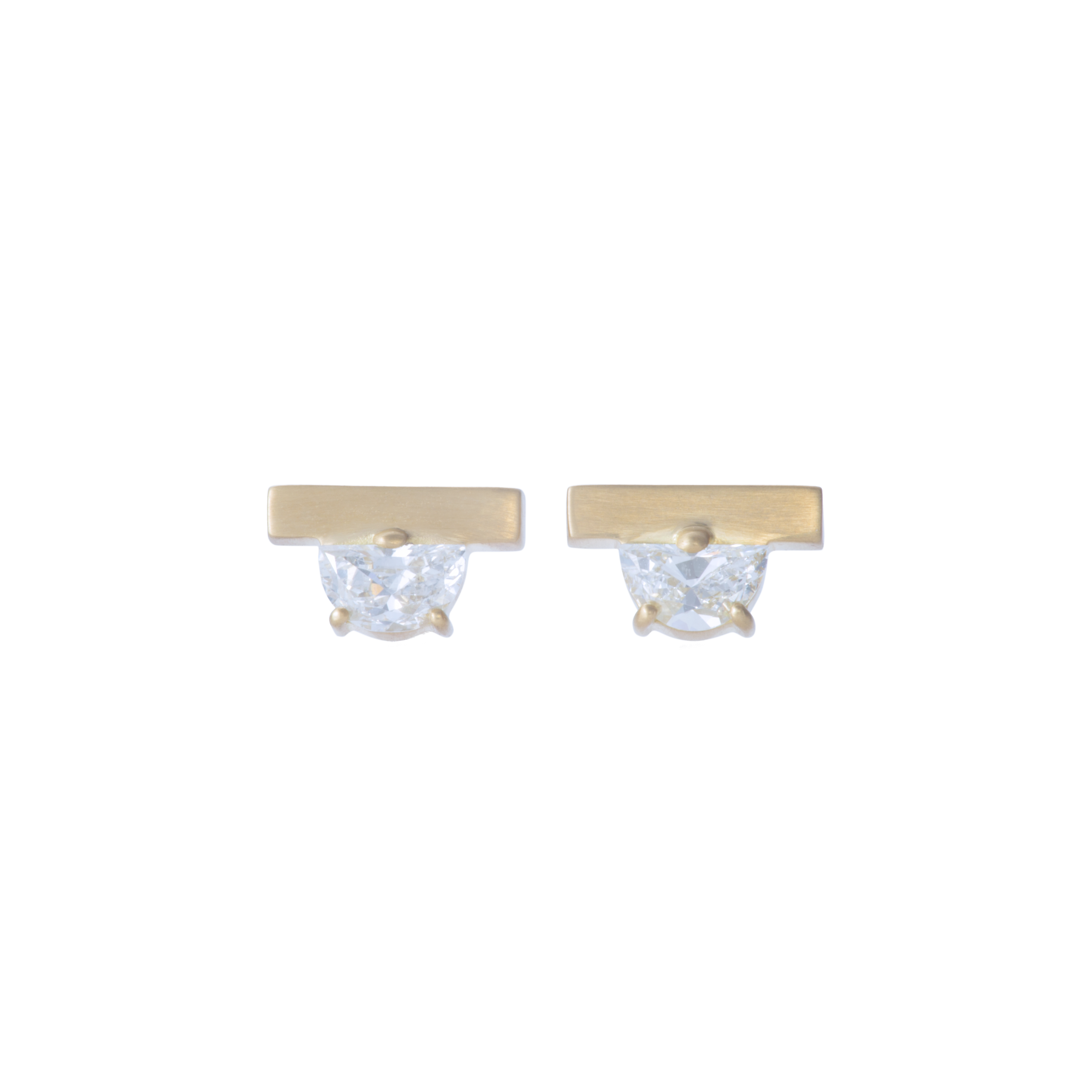 Half moon earrings - Half Moon Diamond Earrings -  The Future Rocks -    1