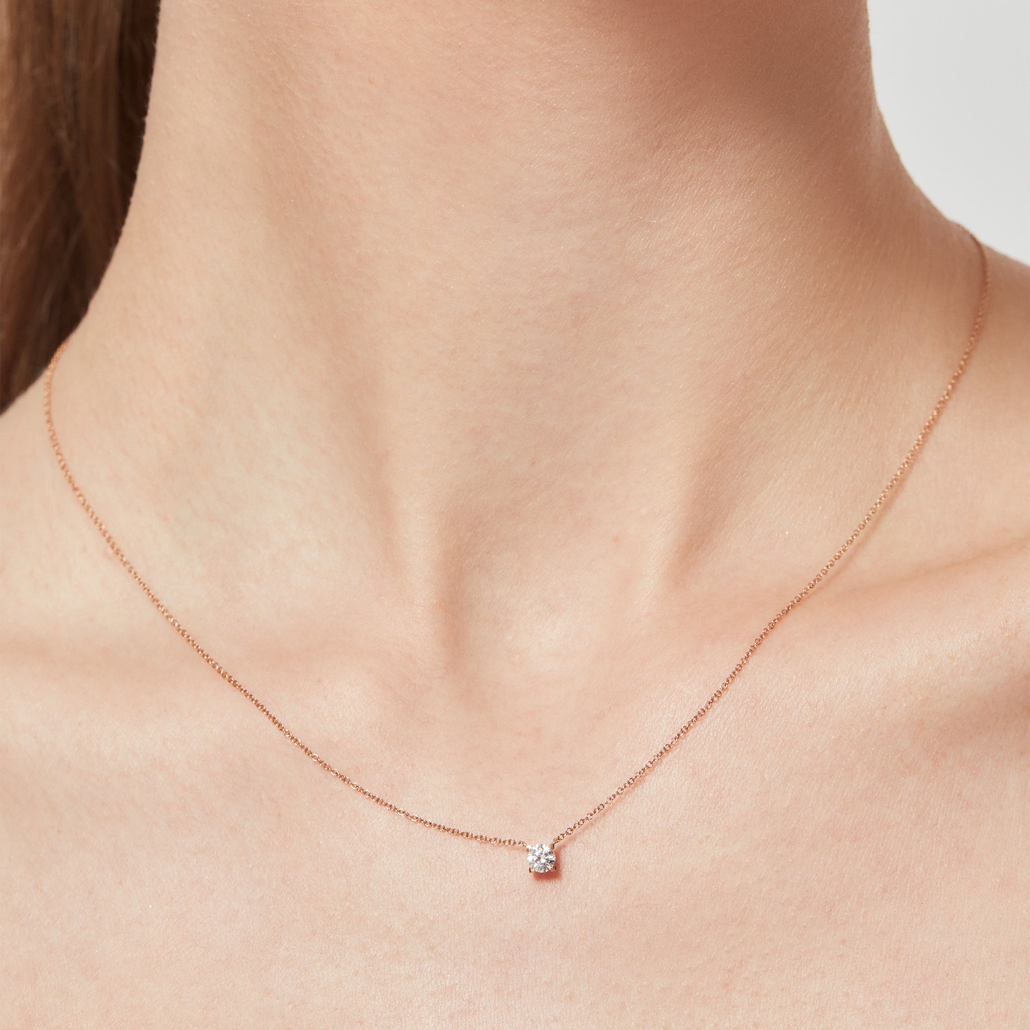  Luna solitaire necklace 0.2ct - Lab-Grown Diamond Pendant Necklace -  The Future Rocks -    2 