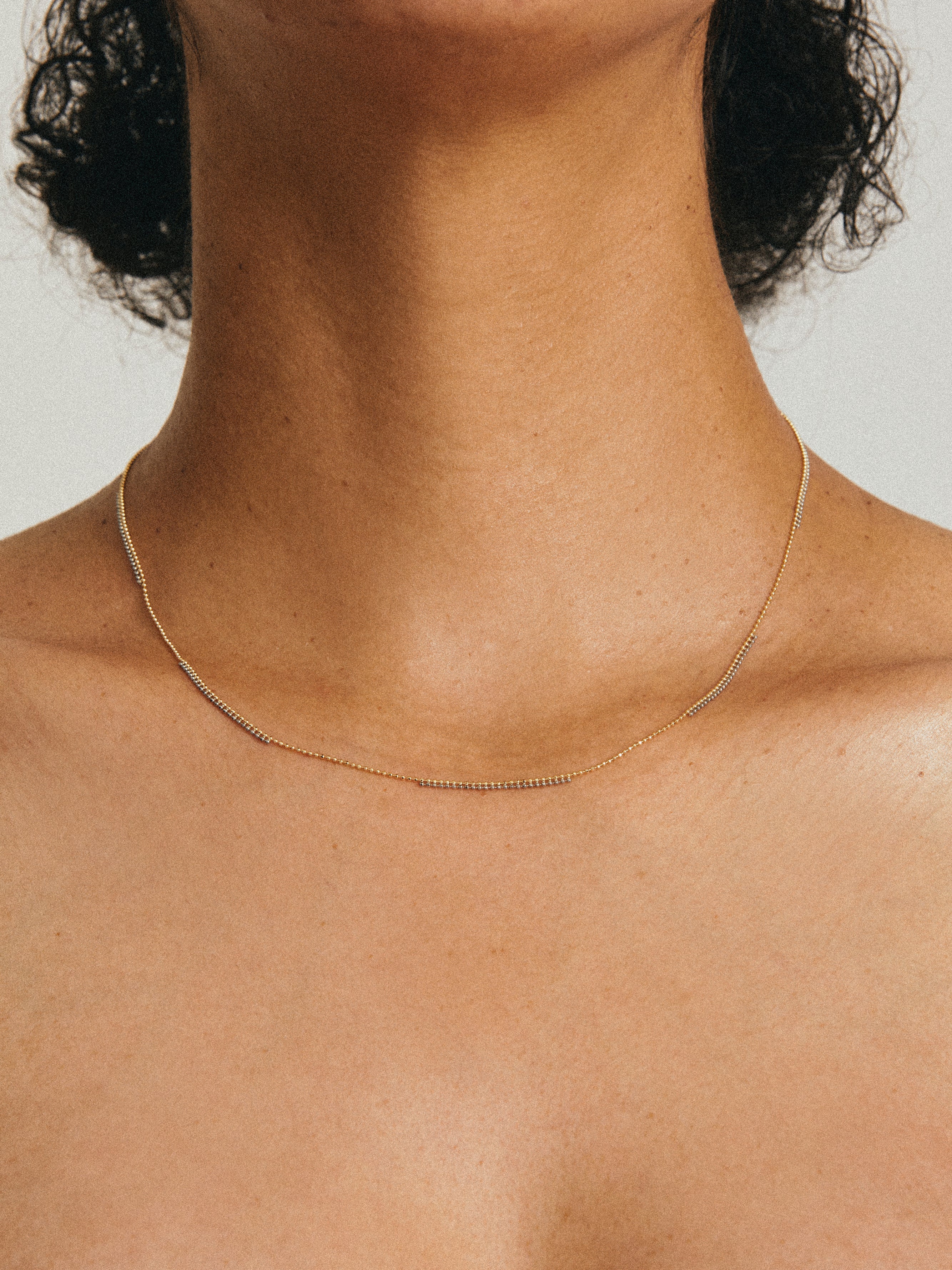 Pixel station chain necklace - Pixel Station Mixed Metal Chain Necklace -  The Future Rocks -    2
