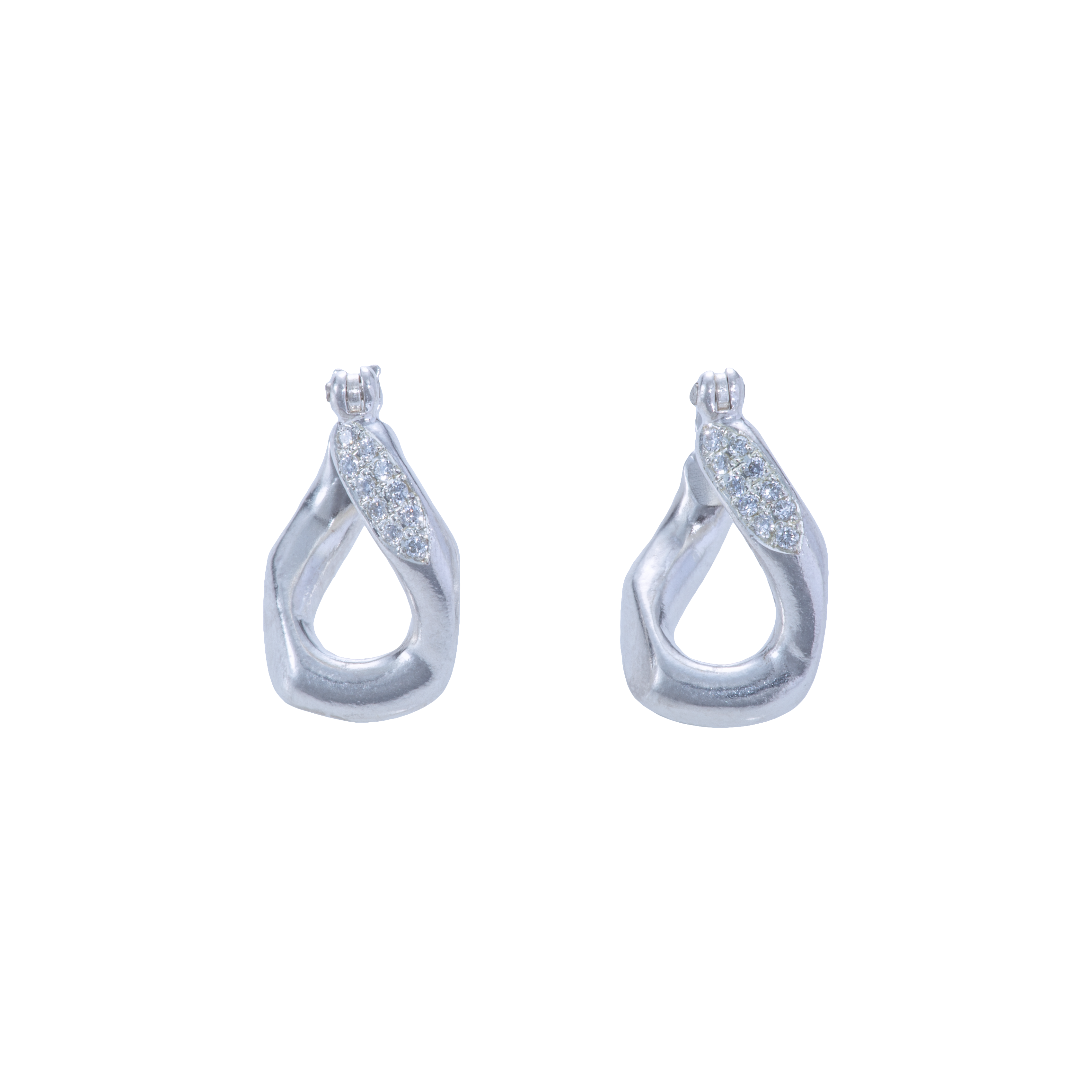 Kihei melee diamond earrings - Kihei Melee Diamond Silver Hoop Earrings -  The Future Rocks -    4