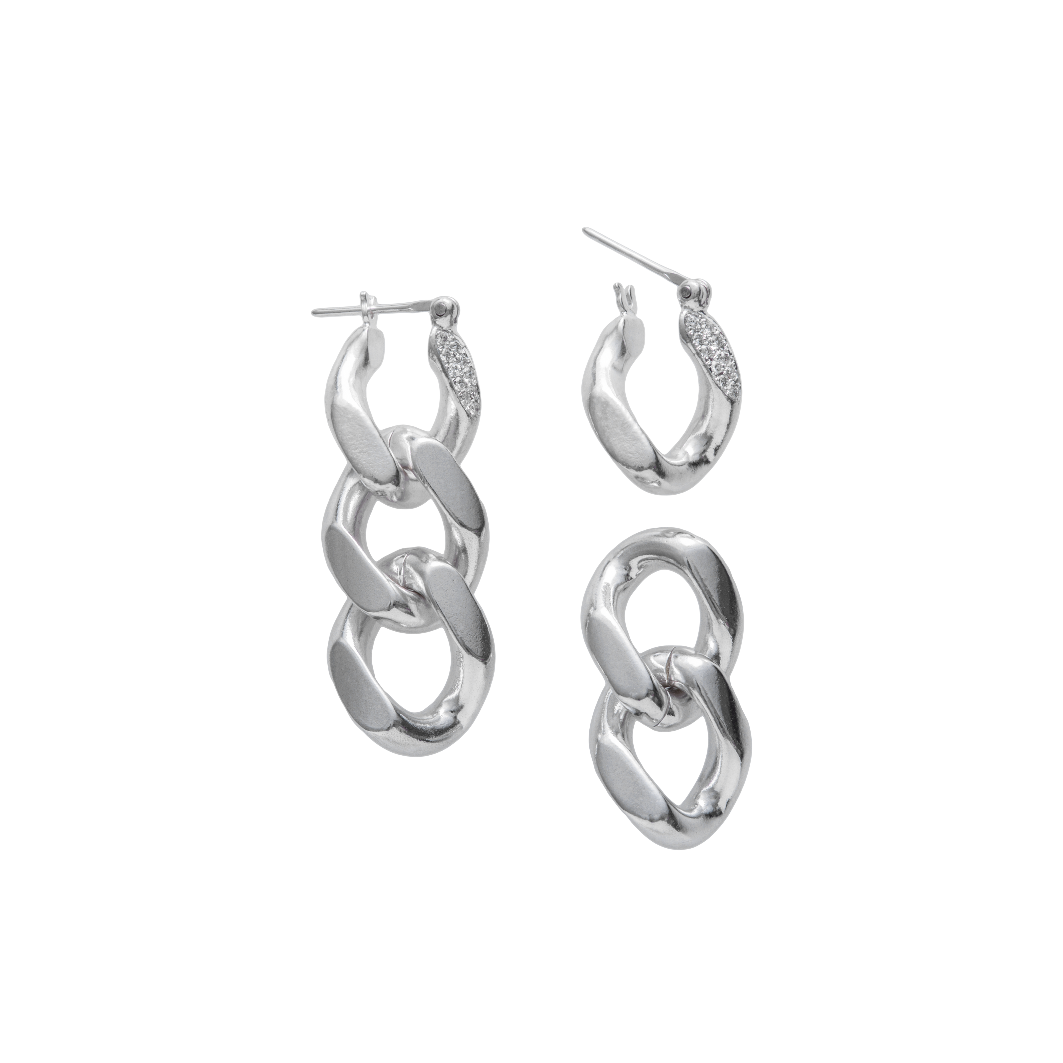 Kihei melee diamond triple earrings