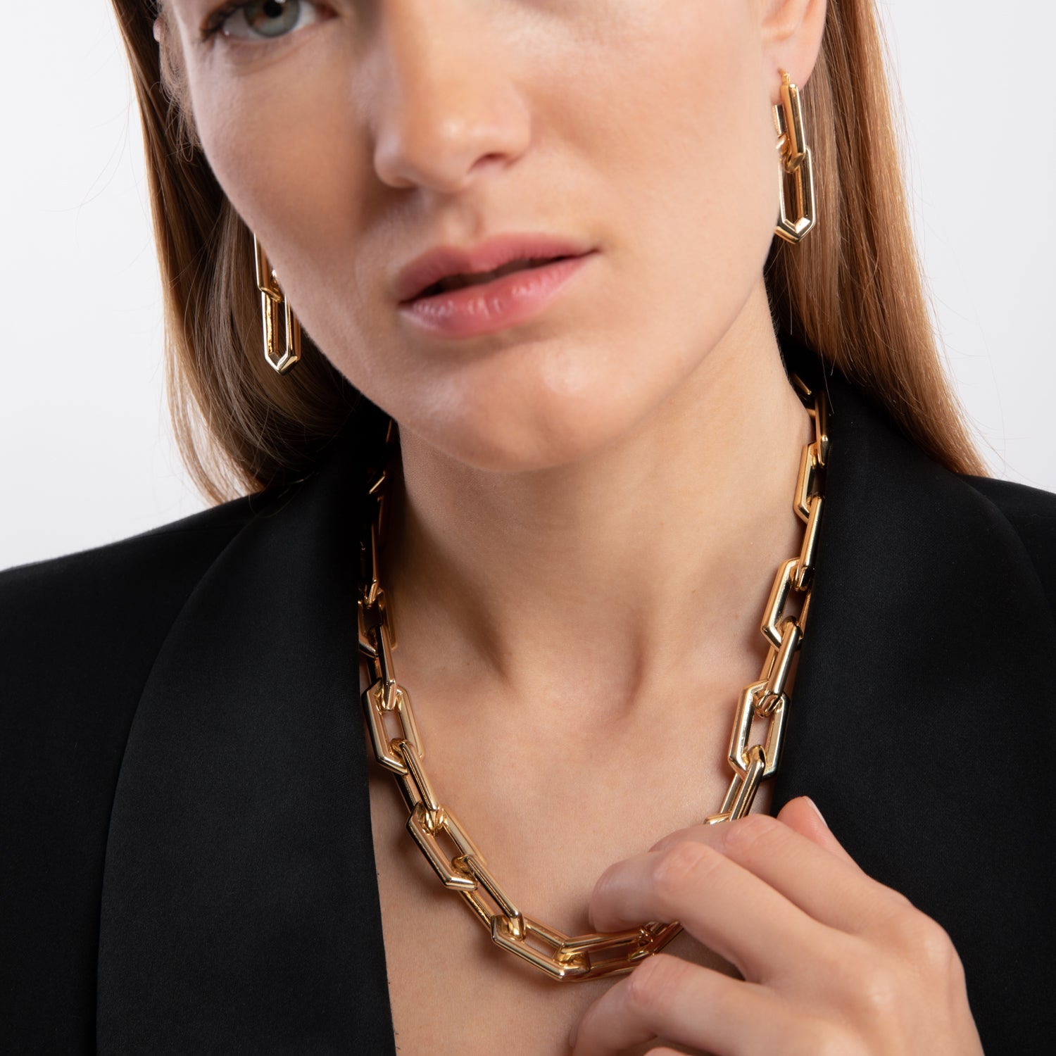  Late night stacking earrings - Link Chain Earrings -  The Future Rocks -    8 