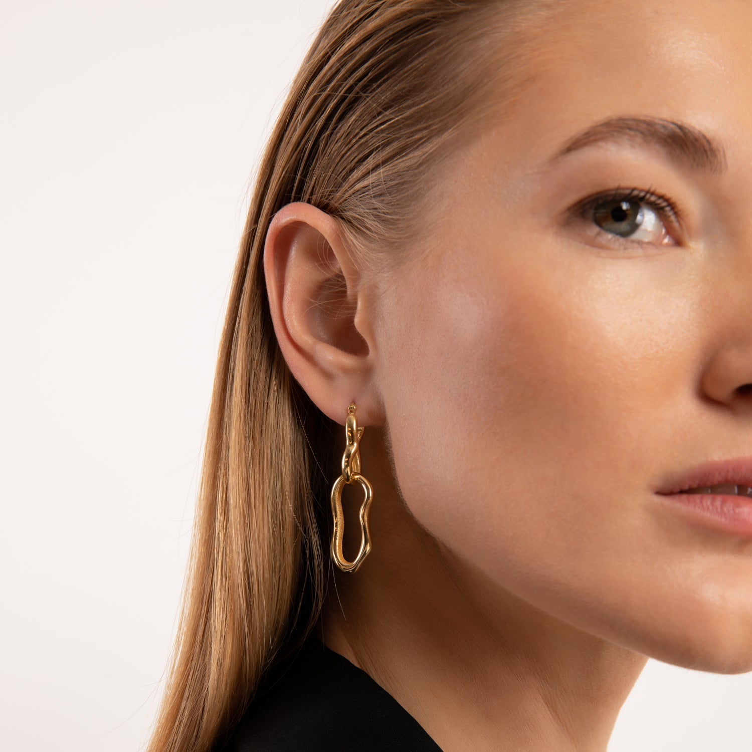  Roots drop earrings - Gold Vermeil Drop Earrings -  The Future Rocks -    3 