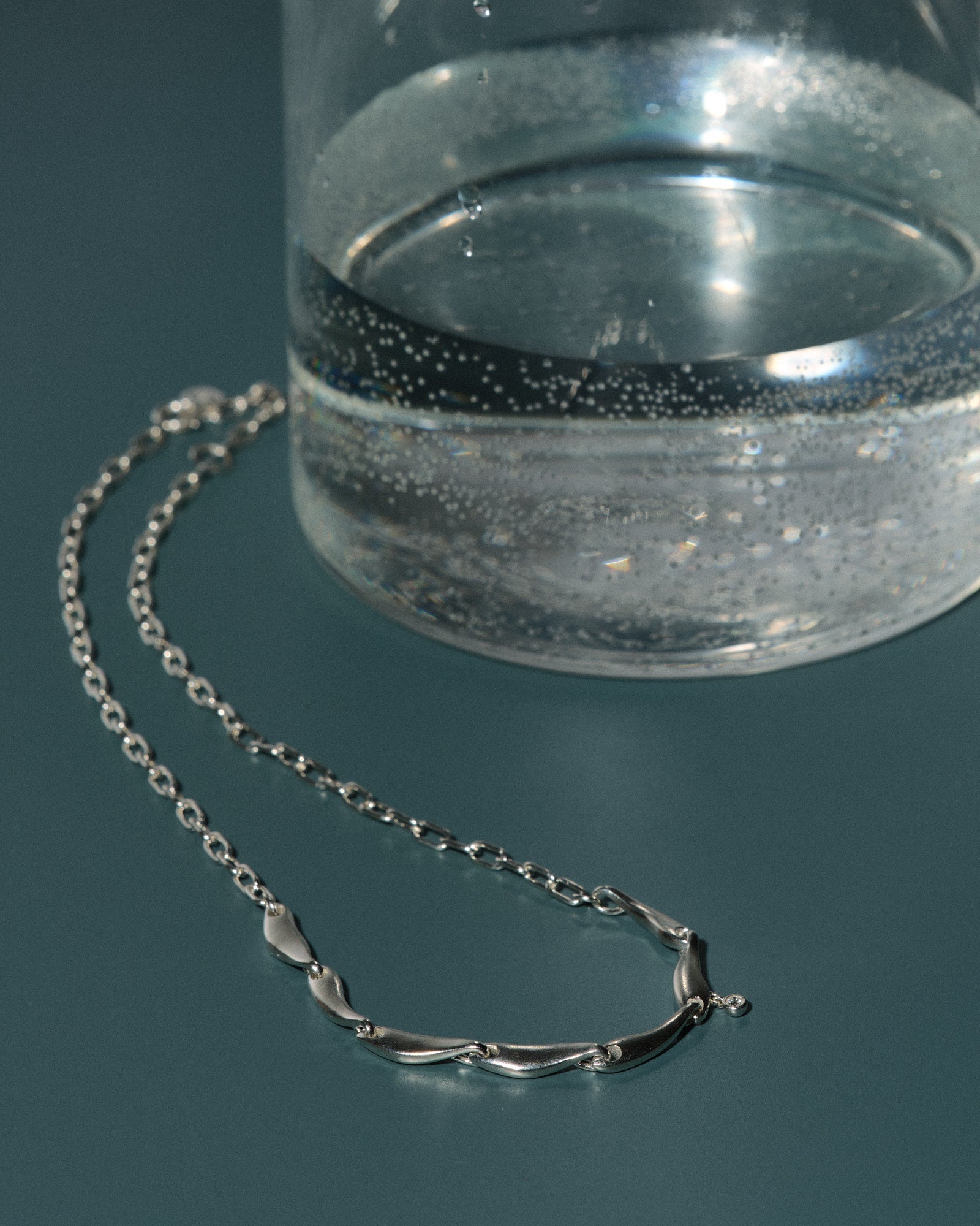  Flow necklace - Sterling Silver Necklace -  The Future Rocks -    6 