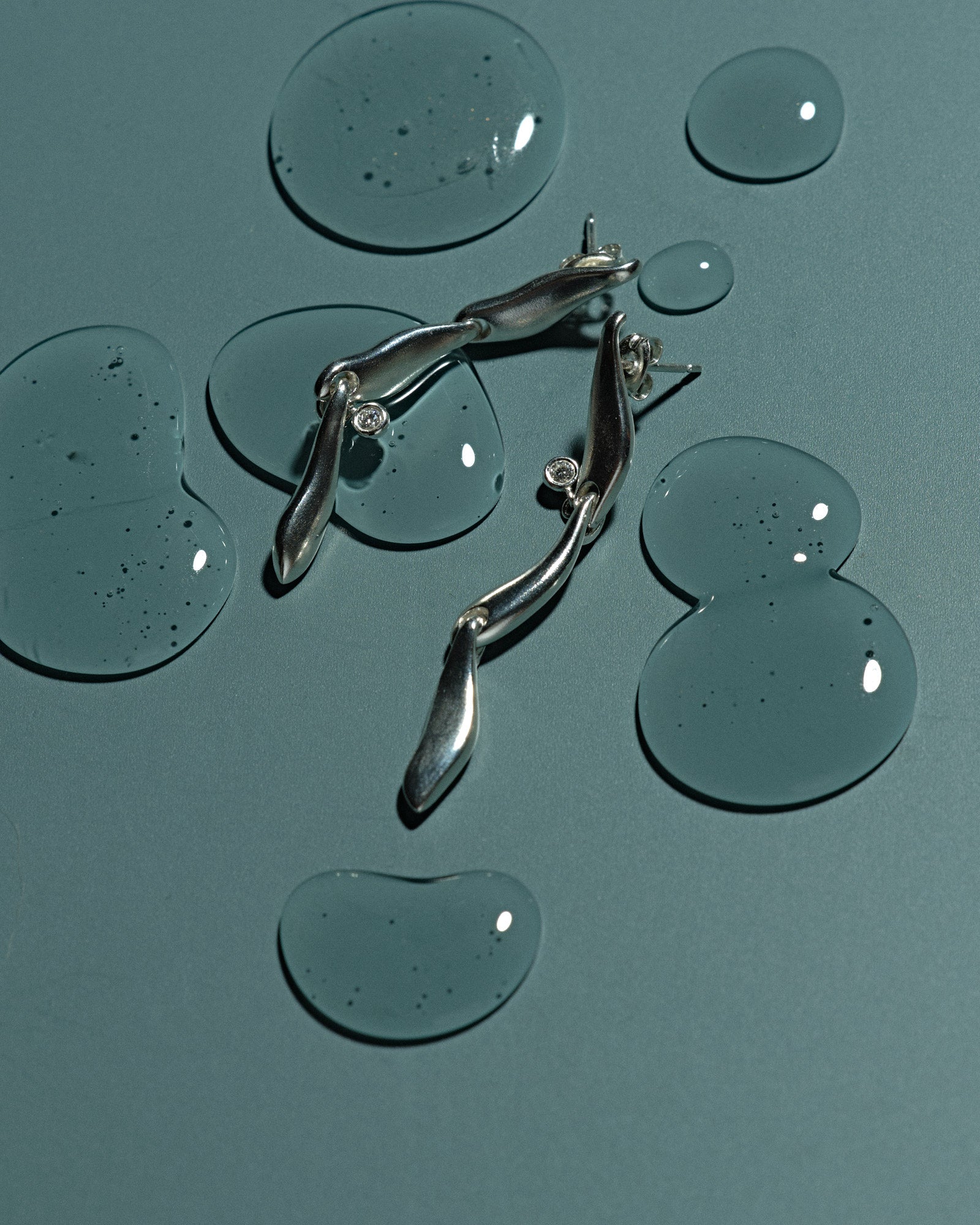  Flow earrings - Flow Sterling Silver Earrings -  The Future Rocks -    4 