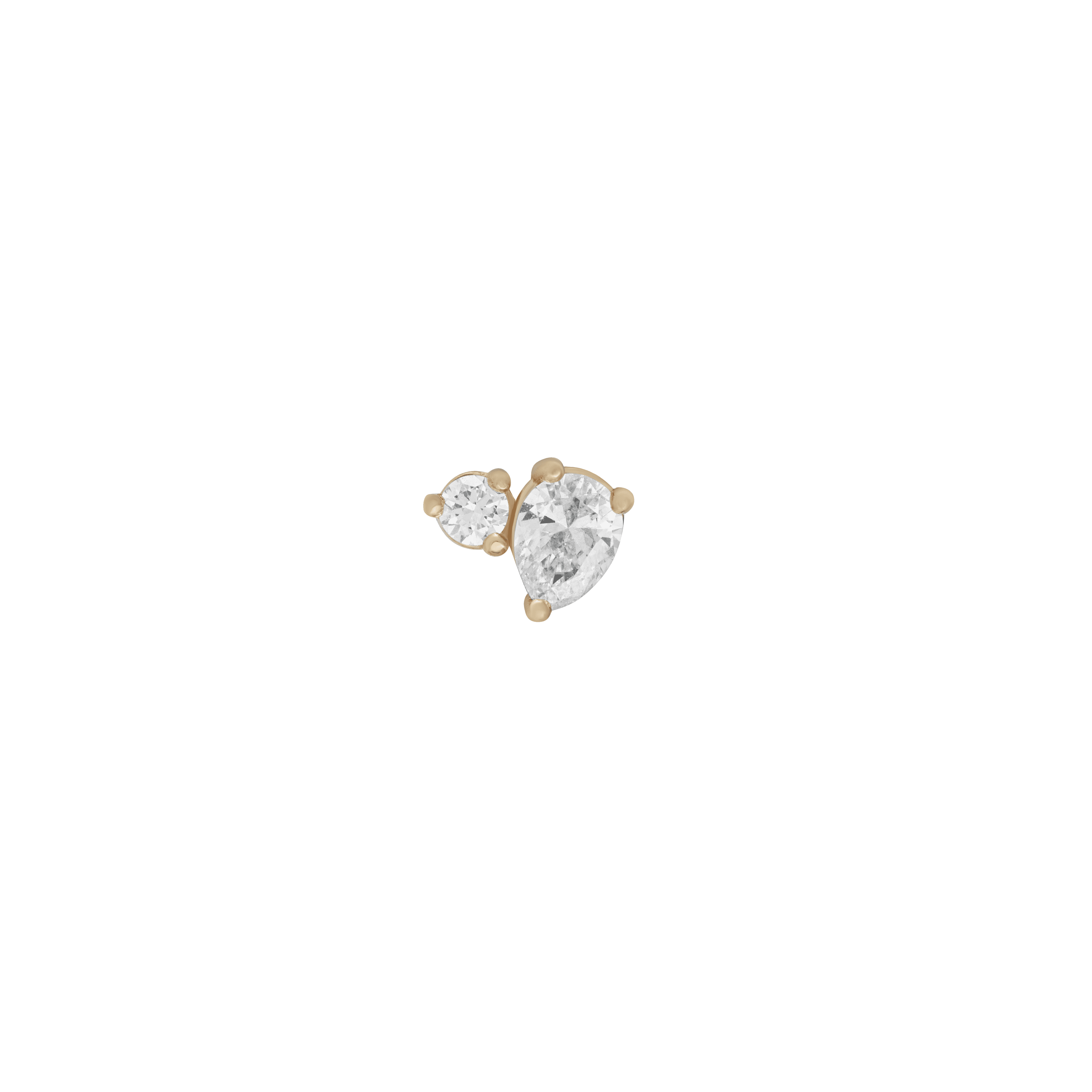  Cluster studs - Lab-Grown Diamond Cluster Stud Earrings -  The Future Rocks -    3 