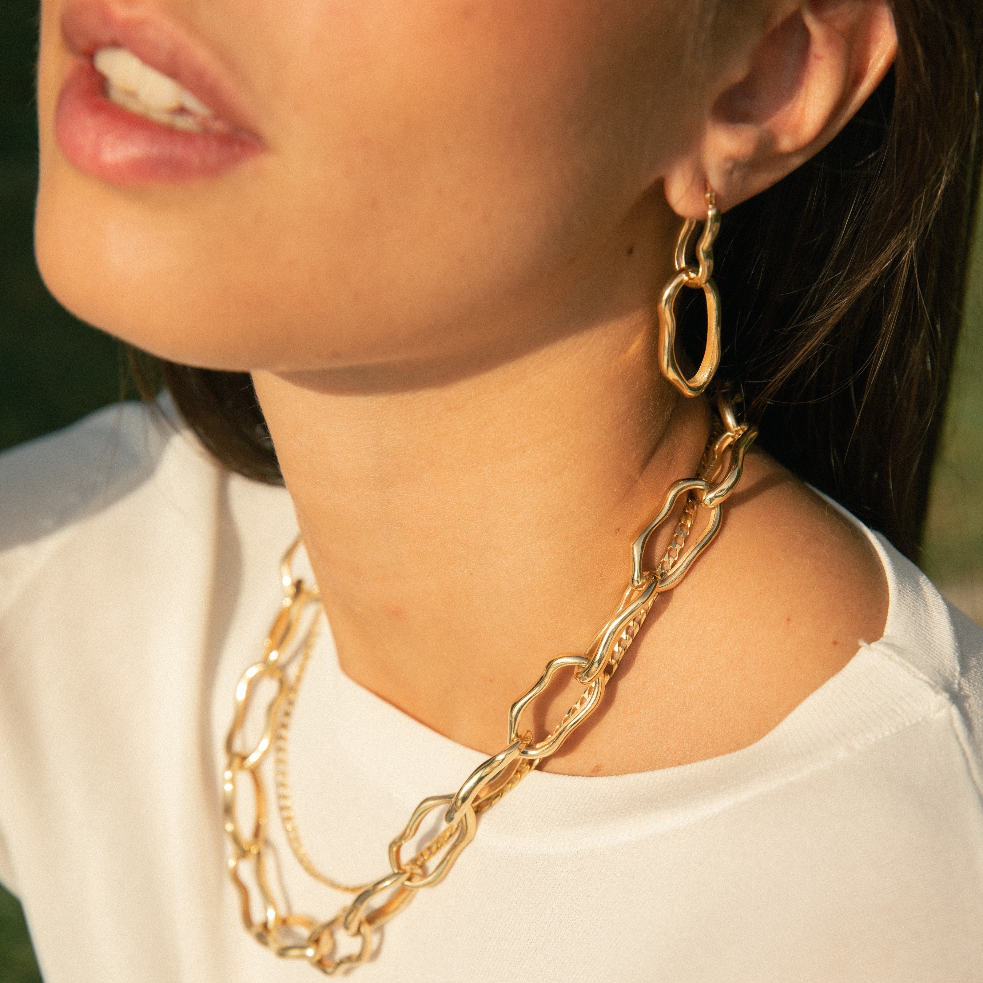  Roots drop earrings - Gold Vermeil Drop Earrings -  The Future Rocks -    2 